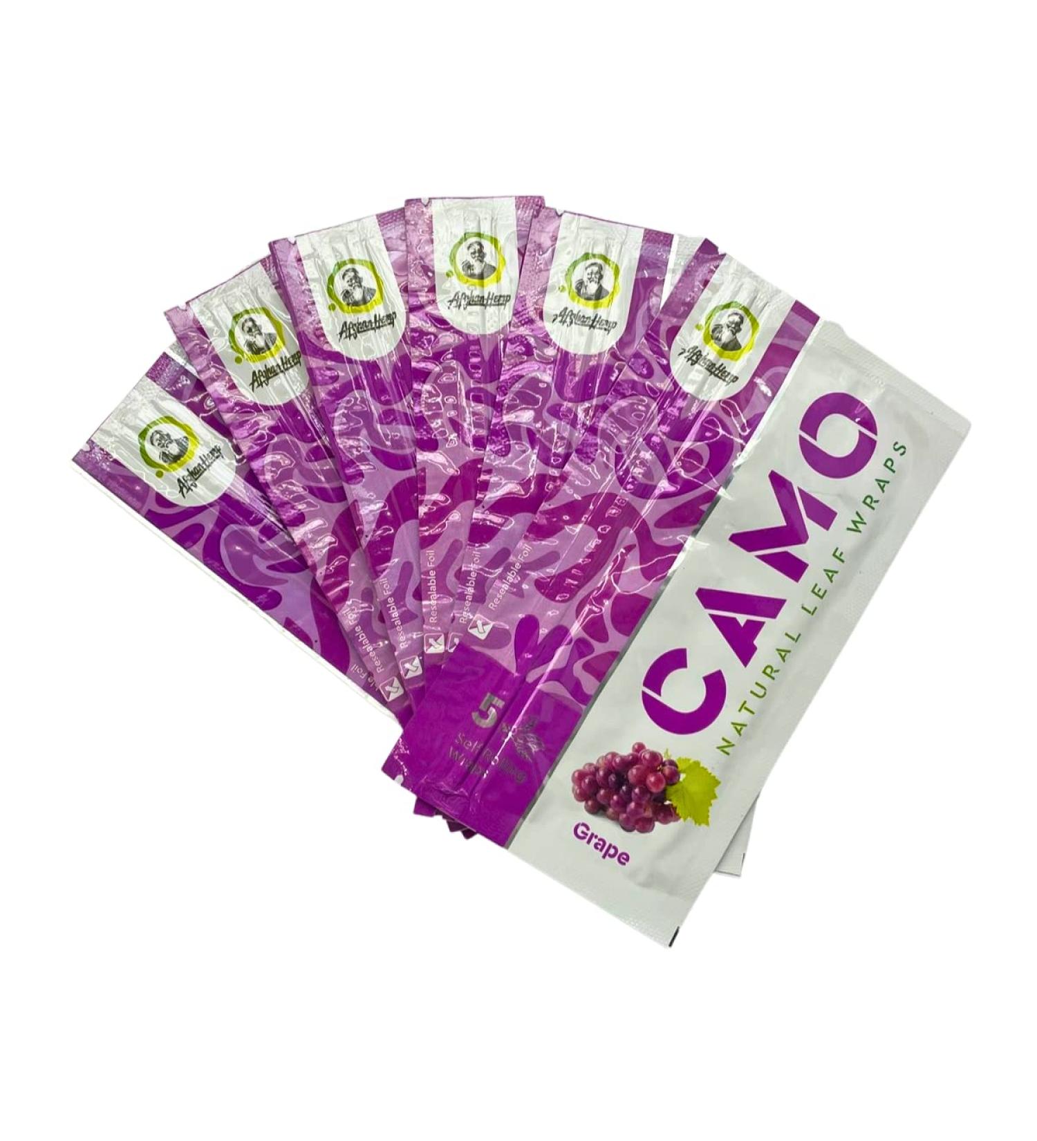 6 Packs CAMO Natural Leaf Wraps Grape 30 Sheets - Herbal Chamomile Mate Blend - Buy Online on SooperMarket.com