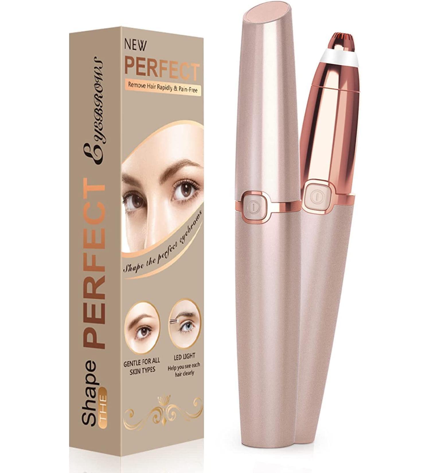 Vinmall Electric Eyebrow Trimmer for Women - Painless Hair Removal with LED Light - Buy Online on SooperMarket.com