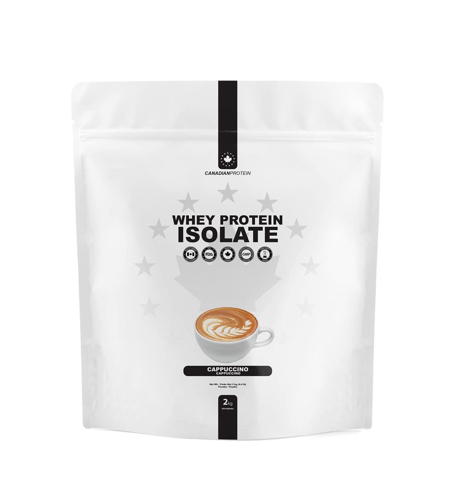 Canadian Protein 100% Whey Isolate 27g of Protein | 6 kg of Cappuccino Flavoured Low Carb Keto Friendly Workout Recovery Drink | Protein Powder Rich in BCAA Amino Acids - Buy Online on SooperMarket.com