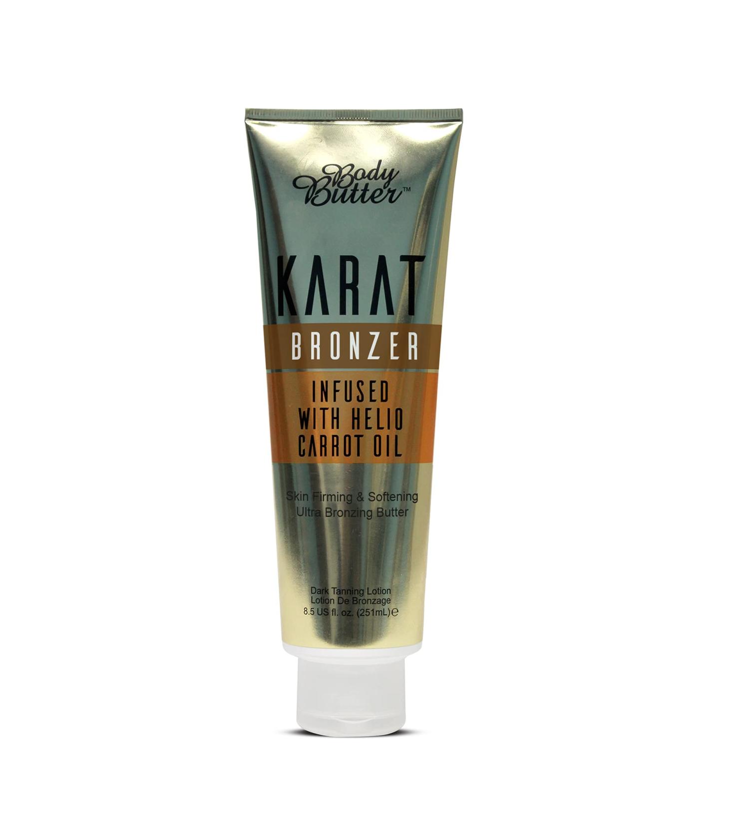 Body Butter Karat Bronzer Tanning Lotion - Infused with Helio Carrot Oil (251ml)