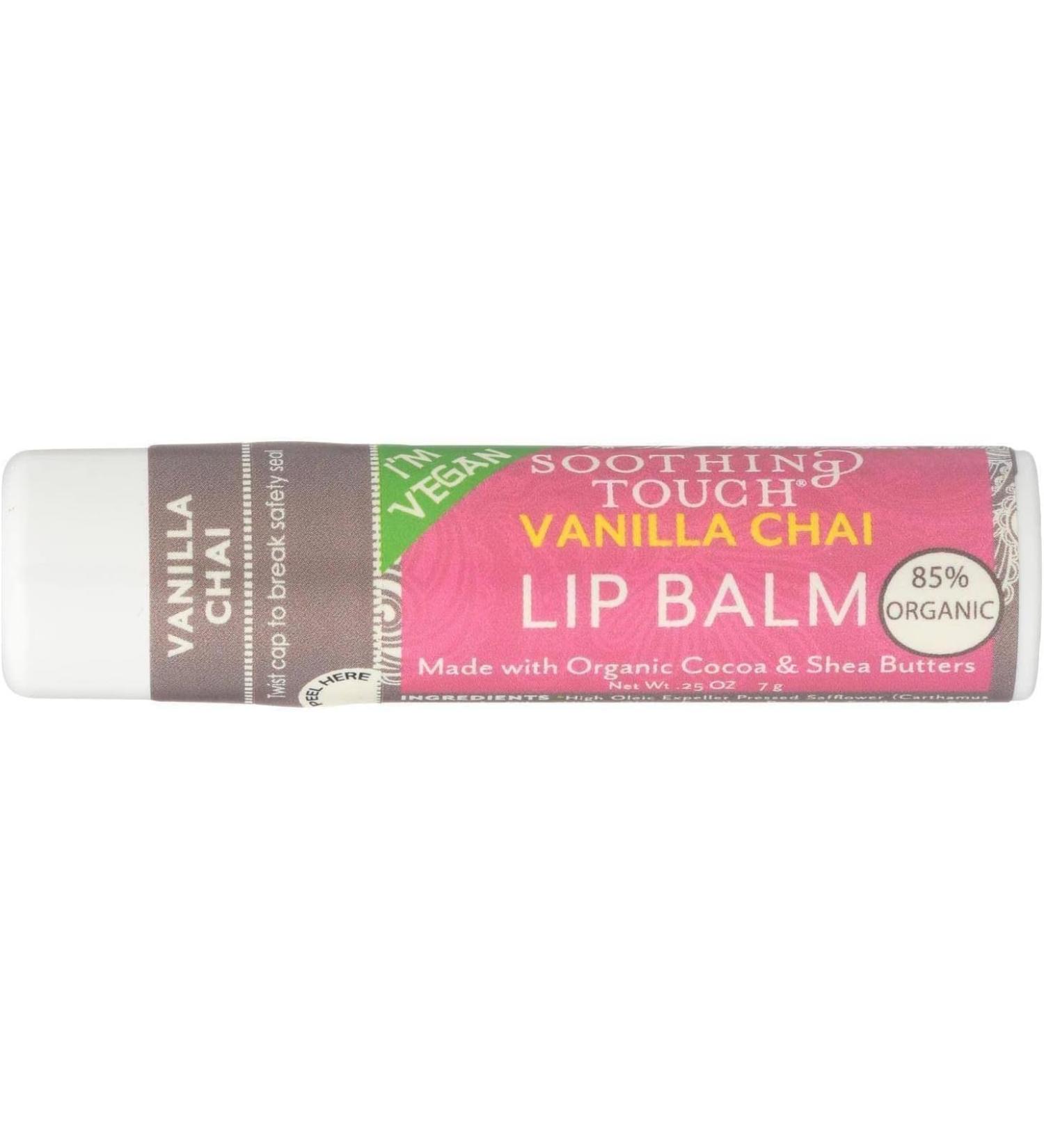 Soothing Touch Vegan Lip Balm - Vanilla Chai - 0.25 Oz (Pack of 12) - Buy Online on SooperMarket.com
