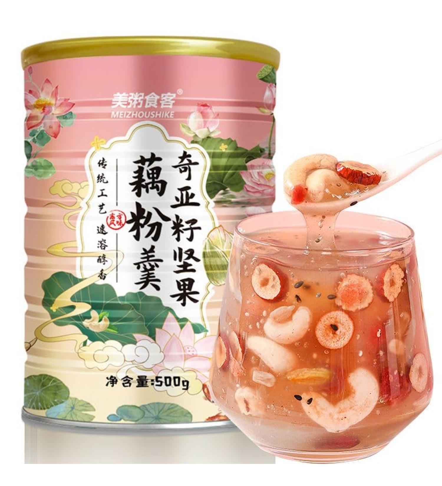 500g x 1can Tremella Soup Sweet Scented osmanthus Instant Lotus Root Starch Soup Fruits Breakfast Porridge nut and Lotus Root Powder Chia Seed Nut Lotus Powder 1 Count (Pack of 1) - Buy Online on SooperMarket.com