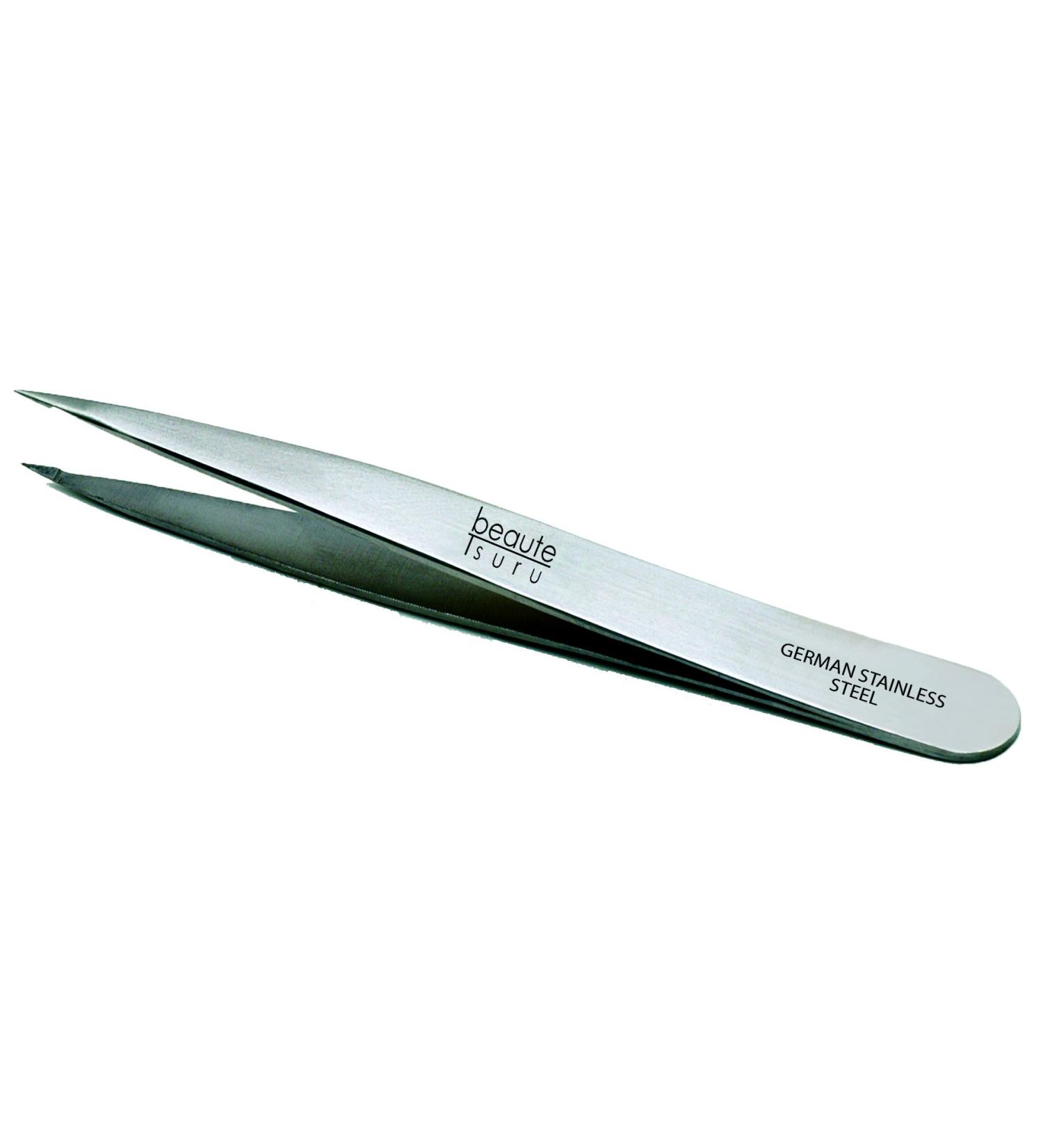 Beaute Tsuru Offset Grip Tip Tweezers - Professional Quality - Buy Online on SooperMarket.com