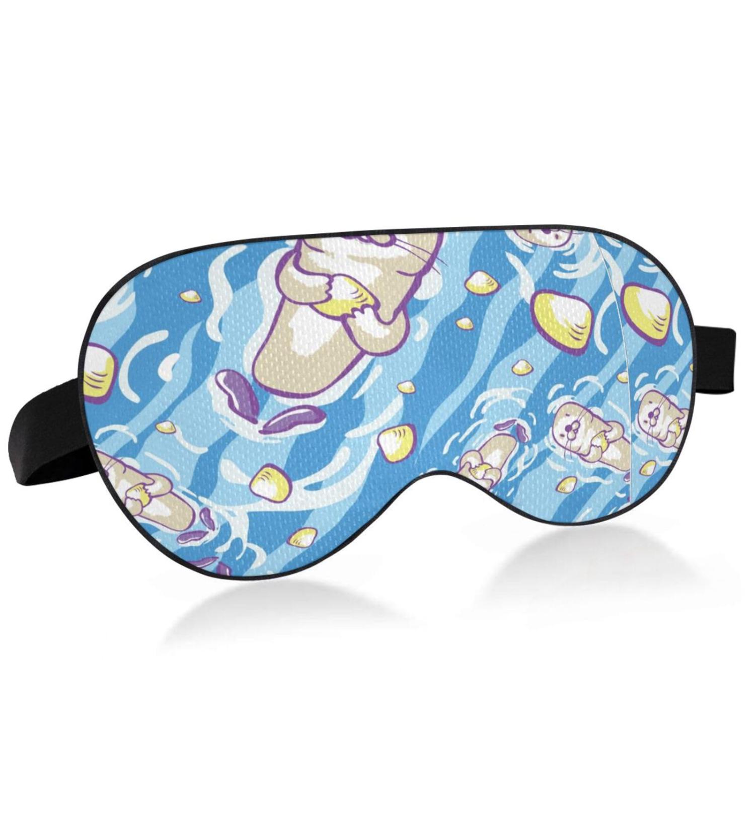 Haskirky Light Blocking Eye Mask - Breathable and Adjustable for Adult Men and Women - Great for Travel, Yoga, Meditation, and Office - Deep Sleep Goodies - Cute Cartoon Sea Design - Buy Online on SooperMarket.com