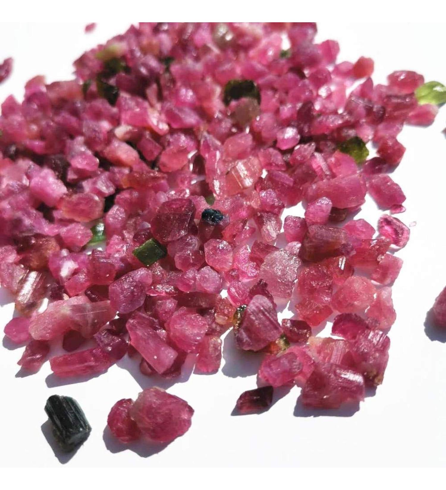 Natural Rough Tourmaline Stones Raw Crystal Stone Chips for Fishbowl Decoration (Color : 200g) - Buy Online on SooperMarket.com