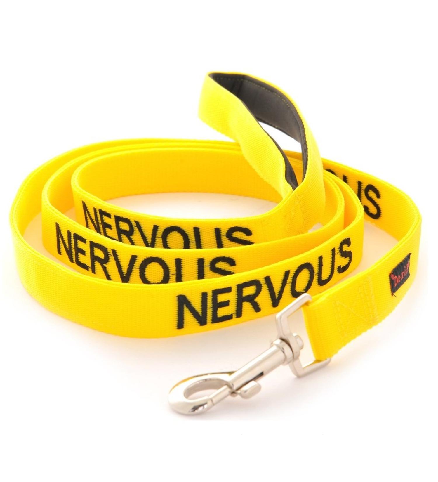NERVOUS FriendlyDogCollars Colour Coded Dog Accident Prevention Leads 1.2m Prevents Dog Accidents By Letting Others Know Your Dog In Advance Award Winning NERVOUS Yellow - Buy Online on SooperMarket.com