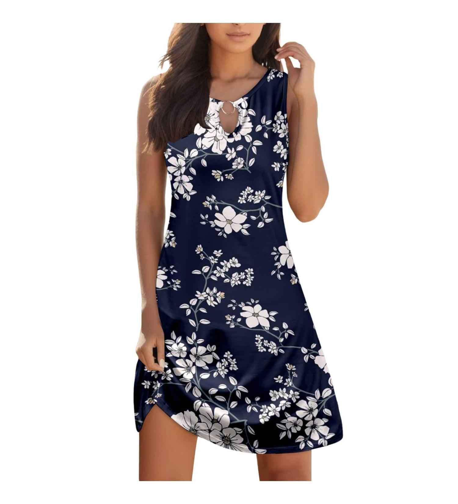 Shop 50s Boho Swing Dresses for Women - Red & Black Summer Beach Dresses for Festivals - Buy Online on SooperMarket.com