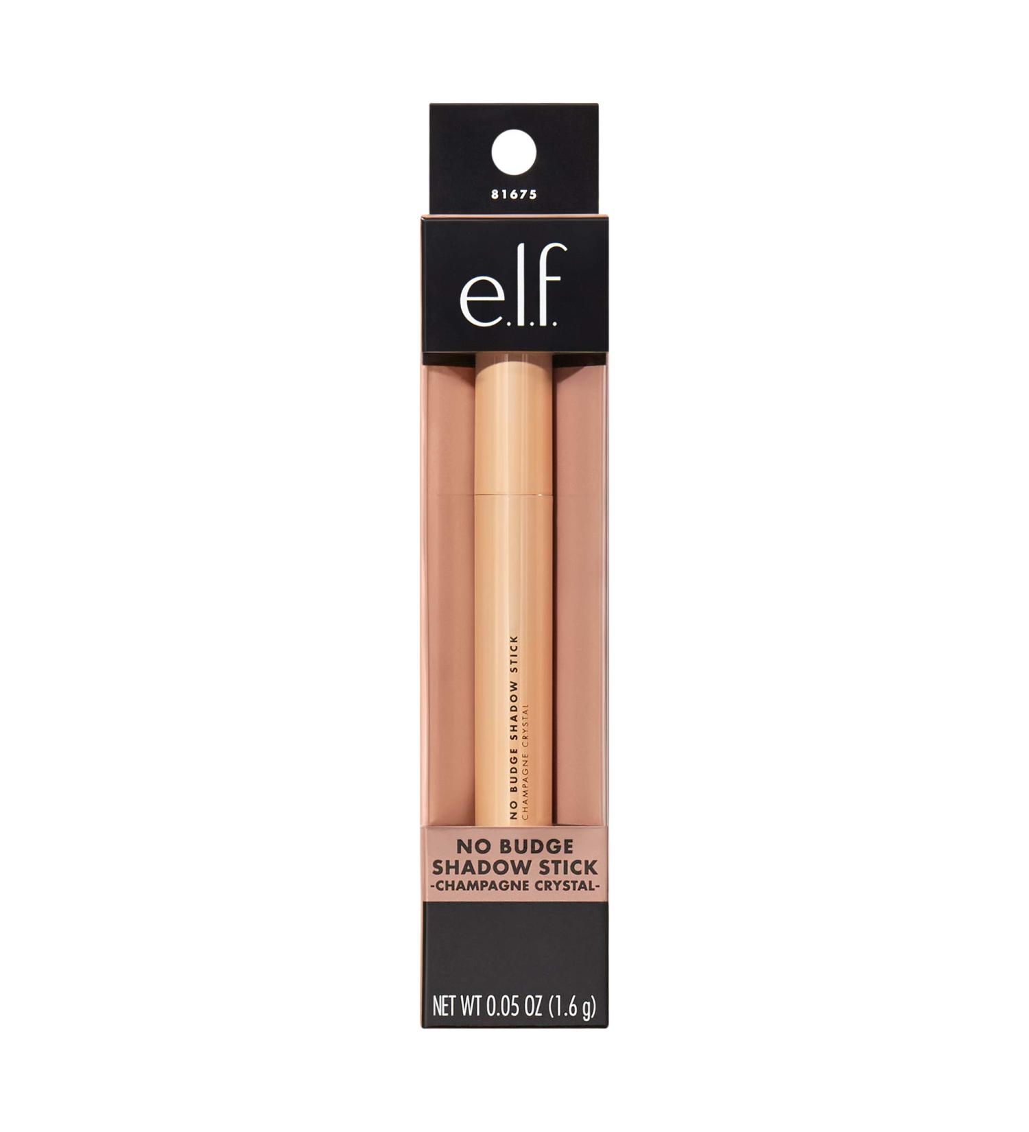 e.l.f. Cosmetics No Budge Shadow Stick - Champagne Crystal (1.6g) | Longwear Metallic Eyeshadow - Buy Online on SooperMarket.com