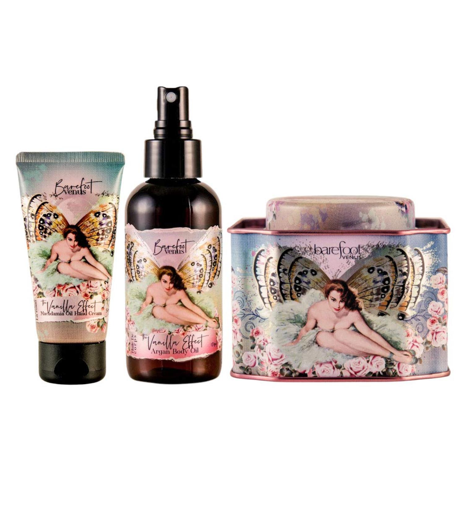Barefoot Venus Vanilla Effect Bath Soak & Hand Cream Gift Set with Argan Oil - Luxurious Body Care - Buy Online on SooperMarket.com