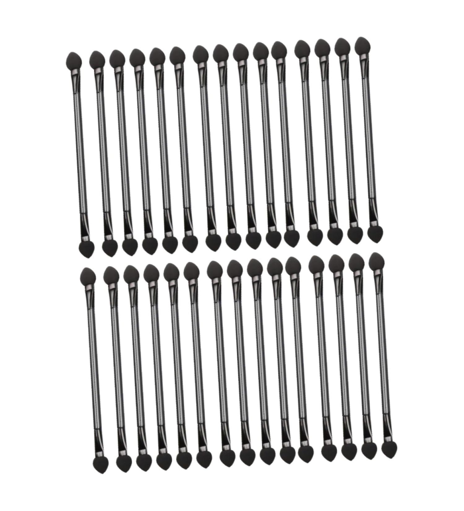 PLAFOPE 30pcs Double Ended Eyeshadow Brush Eyeshadow Sponge Stick Sponges Makeup Black Wooden Handle - Buy Online on SooperMarket.com