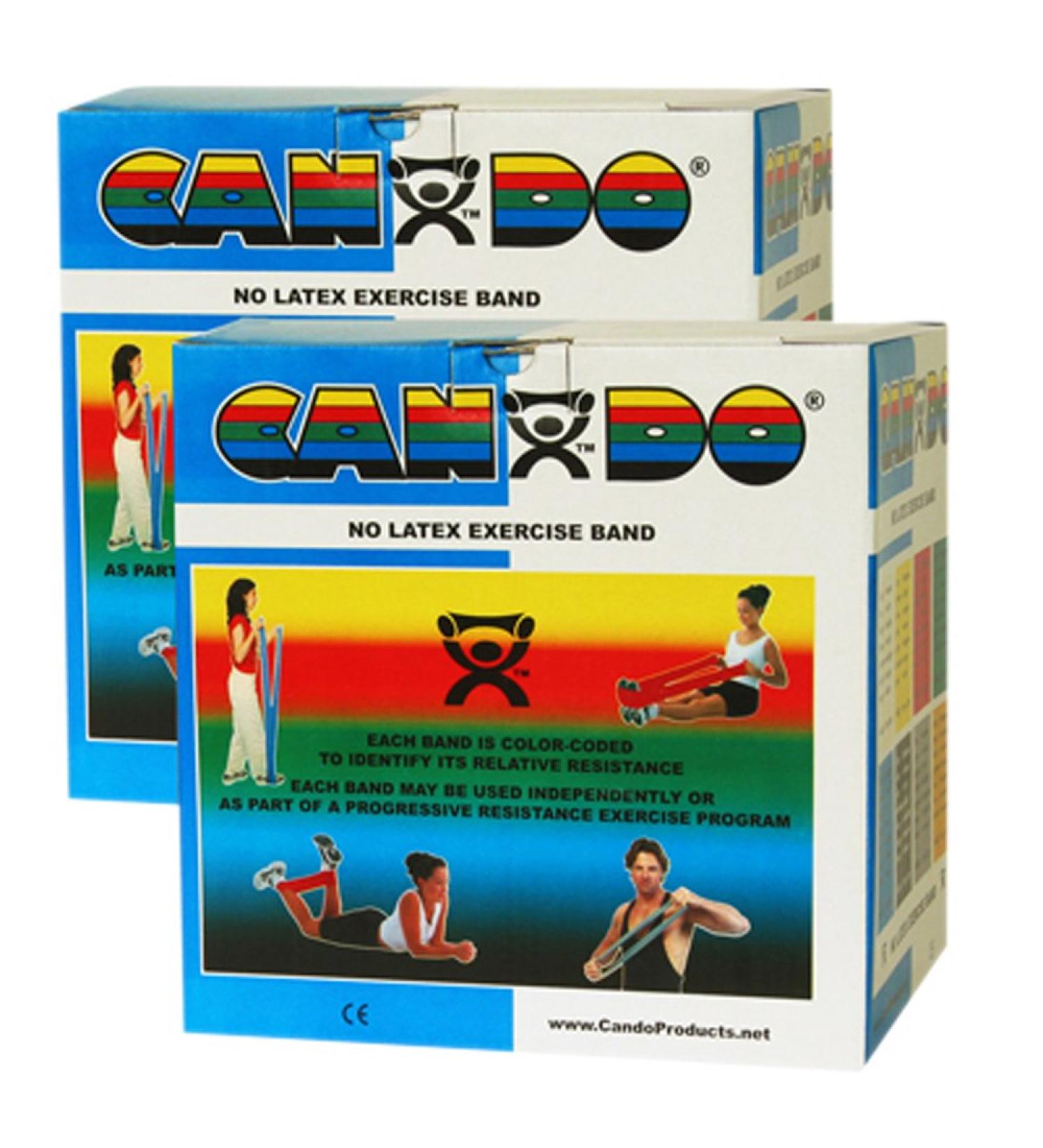 CanDo Twin-Pak Latex-Free Exercise Band Blue 100 Yard