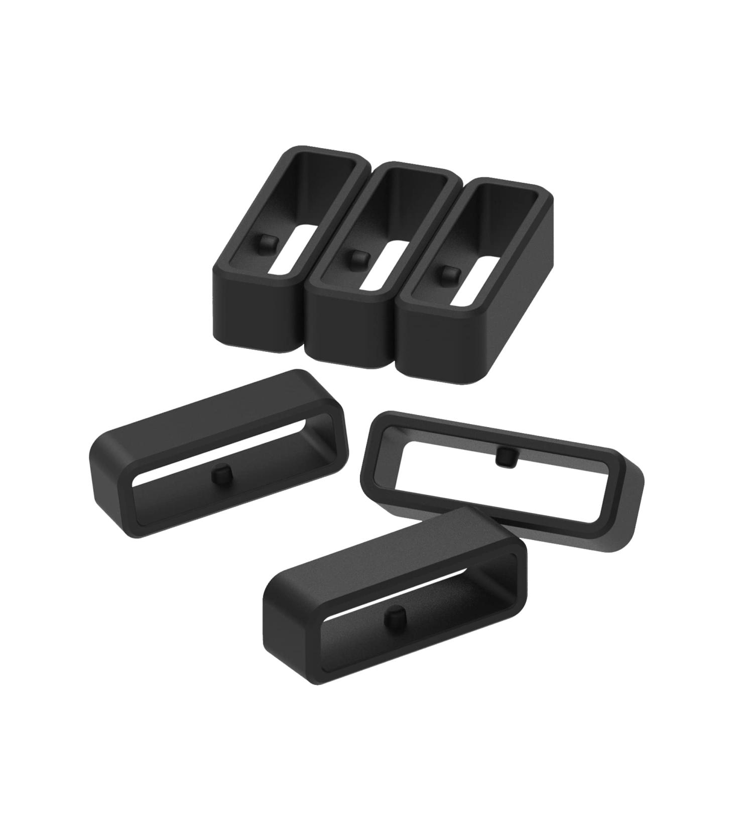 Silicone Fastener Rings for Garmin Forerunner 935/945 Bands - 6 Black Replacement Security Loop Keepers - Buy Online on SooperMarket.com