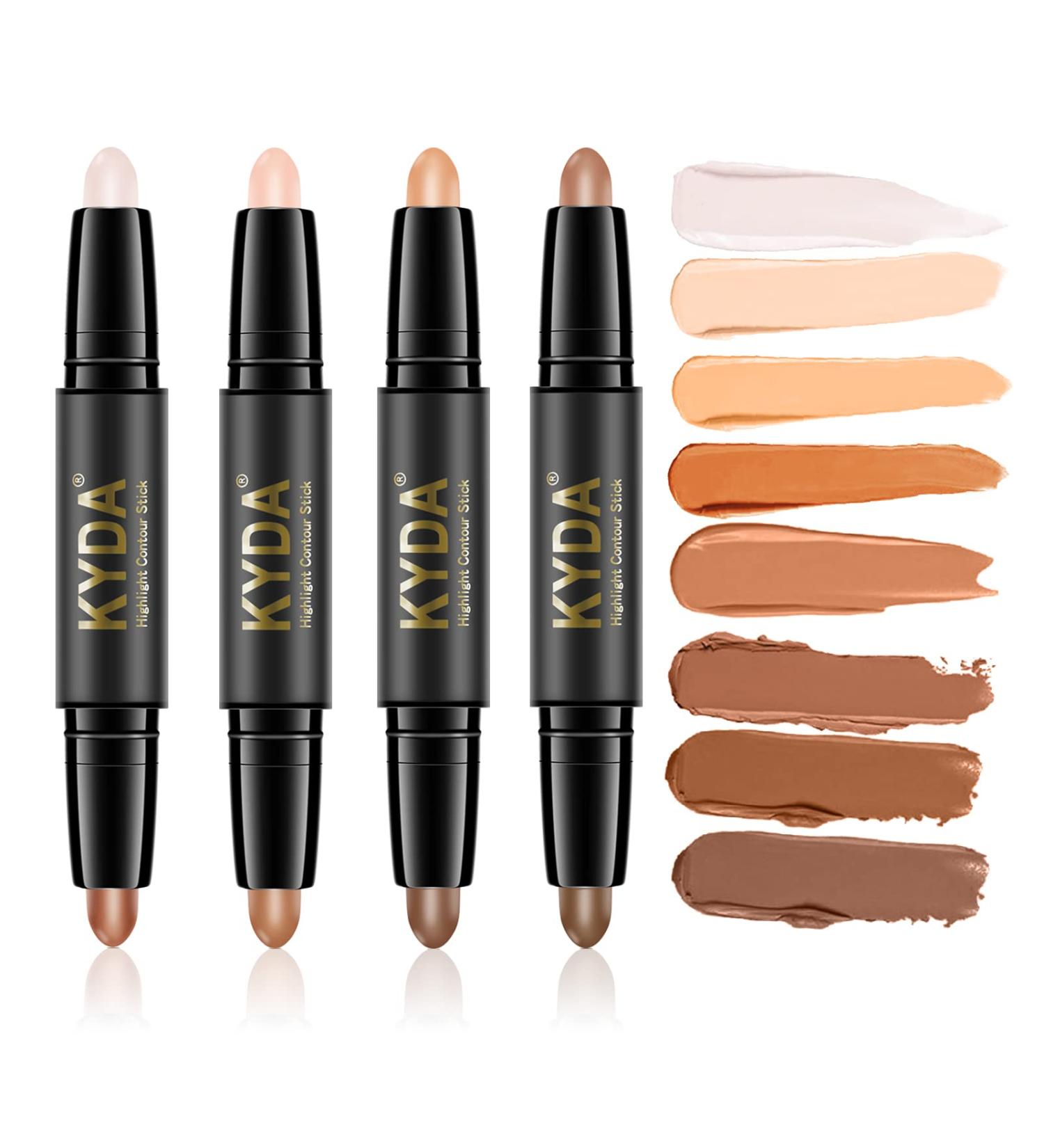 FREEORR 8 Colors Cream Contour Stick & Concealer - Full Coverage, Smooth Glide - 4 Pcs Highlighting & Shading Sticks - Buy Online on SooperMarket.com