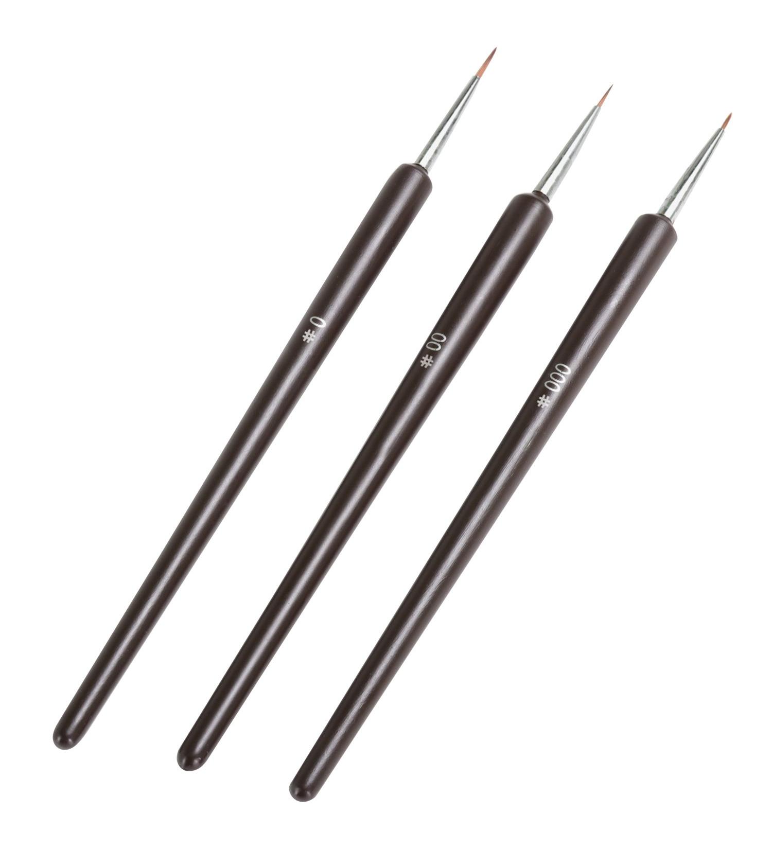 TRIXES 3 Small Nail Brushes Professional Gel & Acrylic Nail Art Tools for Home & Salon Use - Buy Online on SooperMarket.com