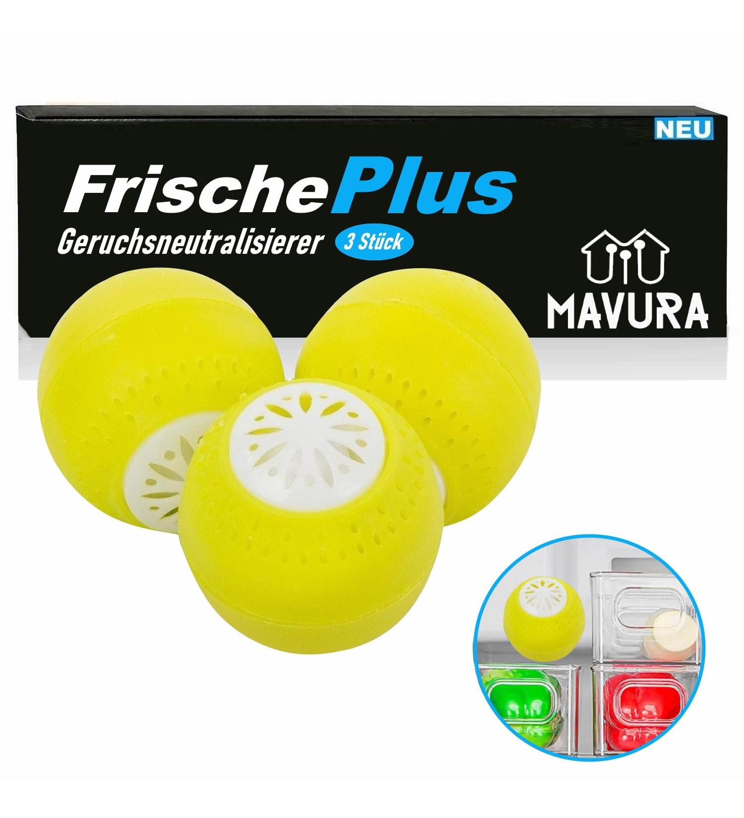 FrischePlus Natural Odor Neutralizer Balls Activated Carbon Refrigerator Odor Remover Set of 3 | Eco-Friendly & Effective Solution for Freshness - Buy Online on SooperMarket.com