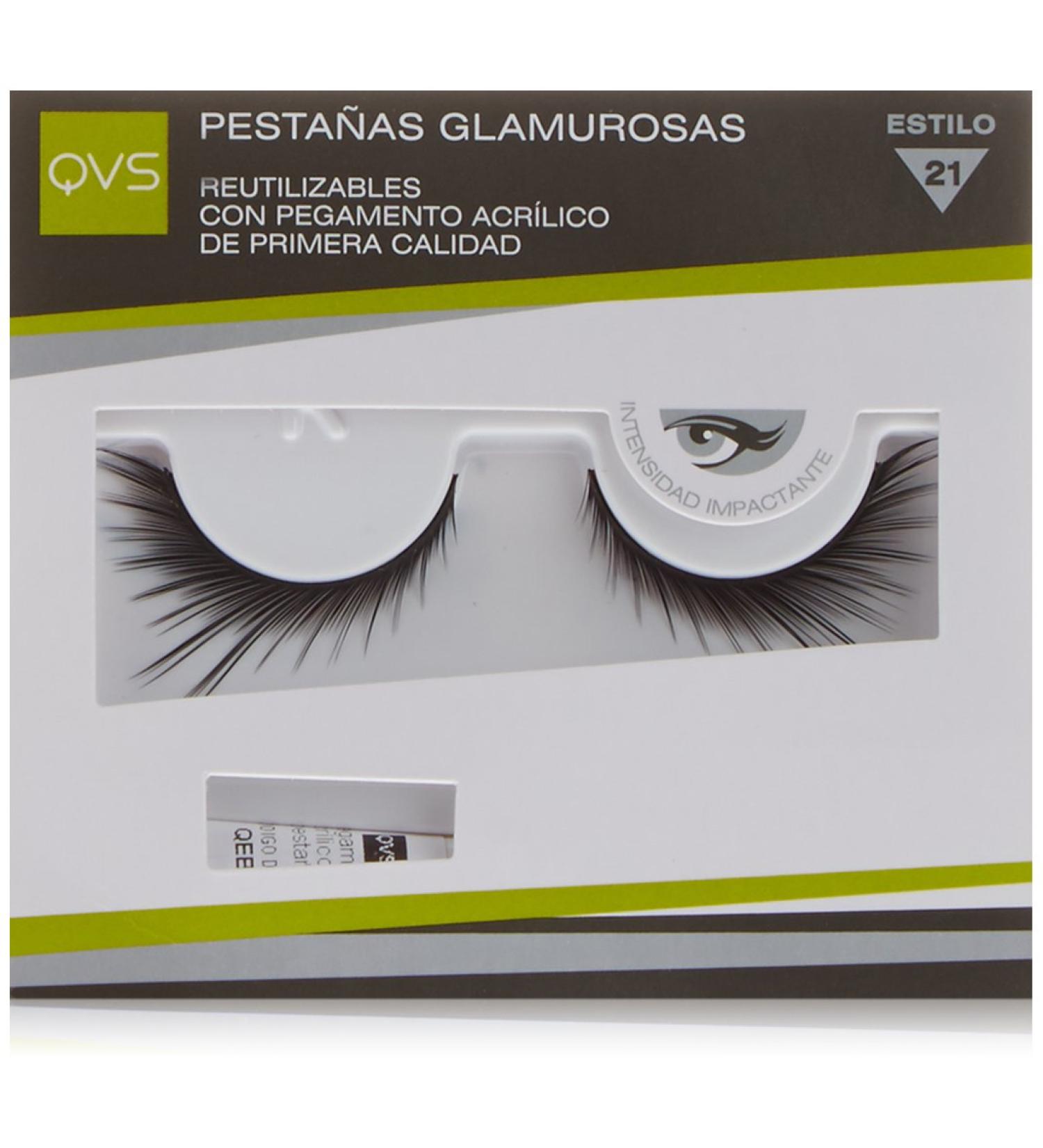 Qvs Glamour Lashes Fluttering Feathers Eyelashes Includes Lash Adhesive - Buy Online on SooperMarket.com
