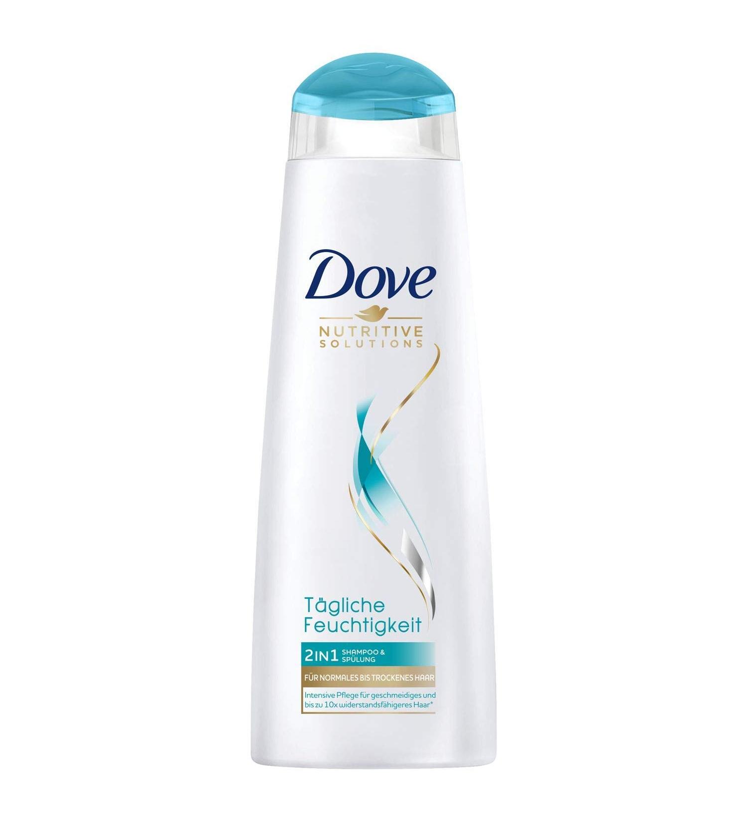 Dove Nutritive Solutions 2-in-1 Shampoo & Conditioner for Normal to Dry Hair 250ml - Daily Moisturizing Pack - Buy Online on SooperMarket.com