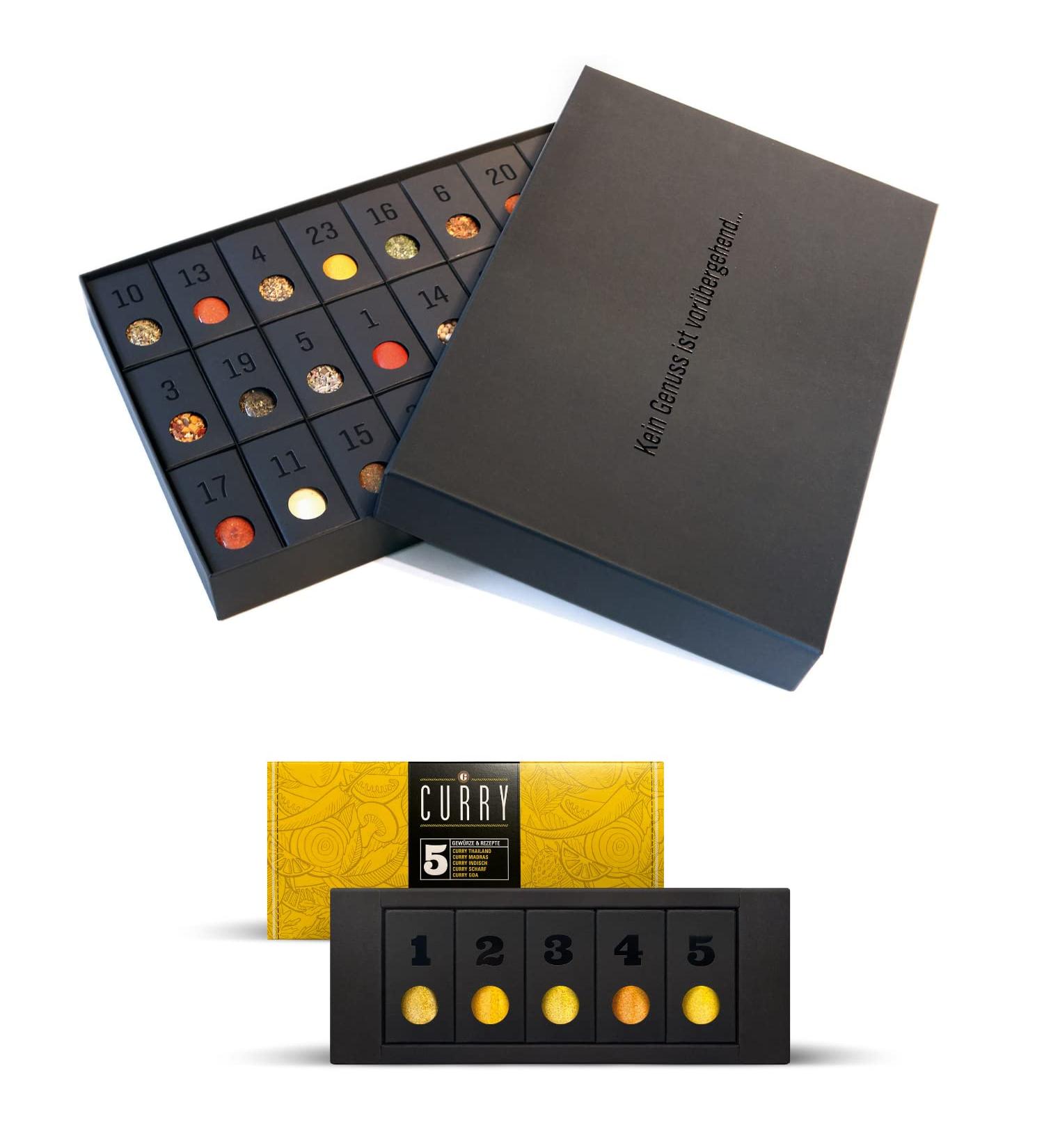 MEIN GENUSS Christmas Bundle 2023 | Spice Advent Calendar & Curry Set | 24 Elegant Spices & 5 Recipes - Perfect Holiday Gift - Buy Online on SooperMarket.com