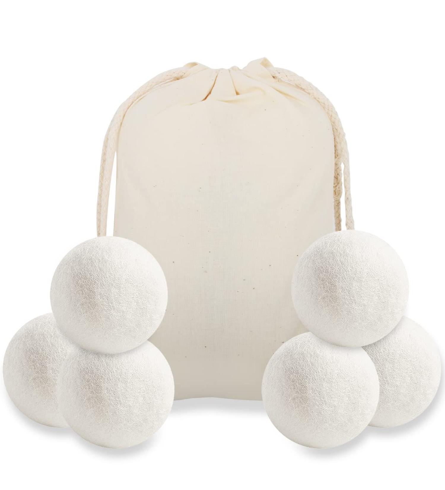 Fainfun Natural Wool Dryer Balls - 6 Pack (6cm) | Eco-Friendly Efficient Laundry Solution for Down & All Fabrics - Buy Online on SooperMarket.com