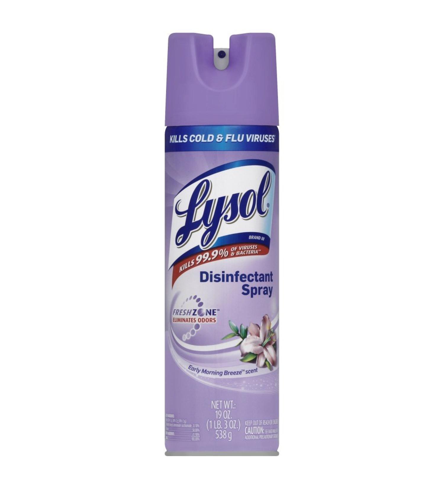 Lysol Early Morning Breeze Disinfectant Spray 19 oz - Fast-Acting Cleaning Solution - Buy Online on SooperMarket.com