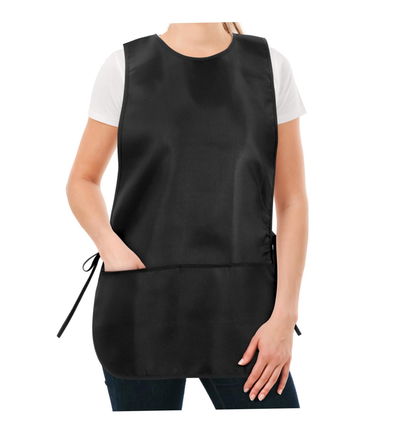 Amosfun Black Barber Apron Unisex Hair Salon Apron with 2 Pockets Stylist Apron Hairstylist Apron Restaurant Working Apron - Buy Online on SooperMarket.com