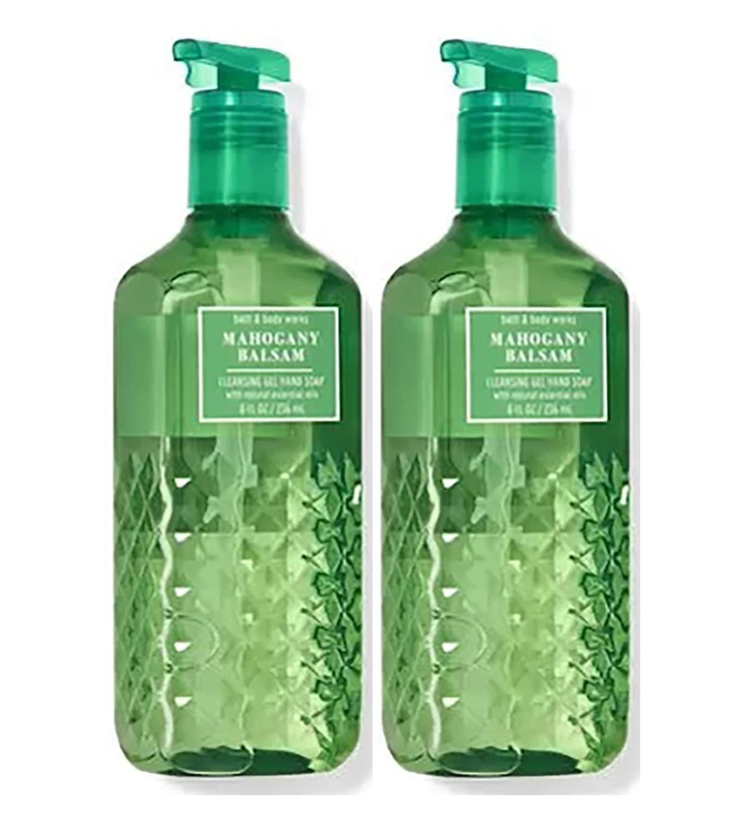 Bath & Body Works Deep Cleansing Gel Hand Soap 2 Pack 8 oz. (Mahogany Balsam) Mahogany Balsam 8 Fl Oz (Pack of 2)