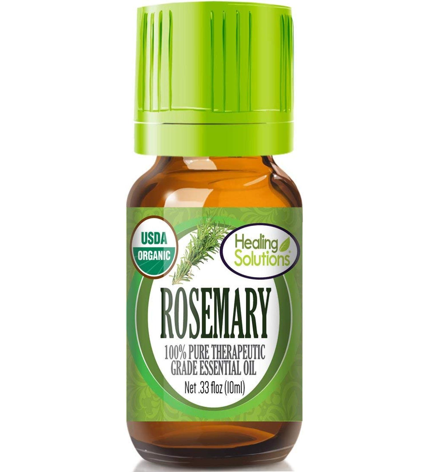 Organic Rosemary Essential Oil 10ml - Healing Solutions | 100% Pure & Natural - Buy Online on SooperMarket.com