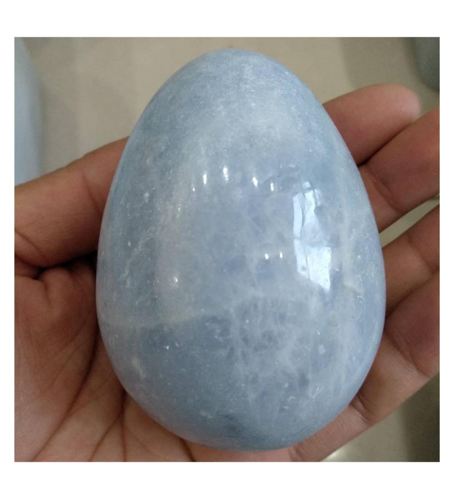 Crystal 1pc 300-340g Natural Blue Crystal Sparkling Blue Celestite polishing Stones Stone Collection - Buy Online on SooperMarket.com