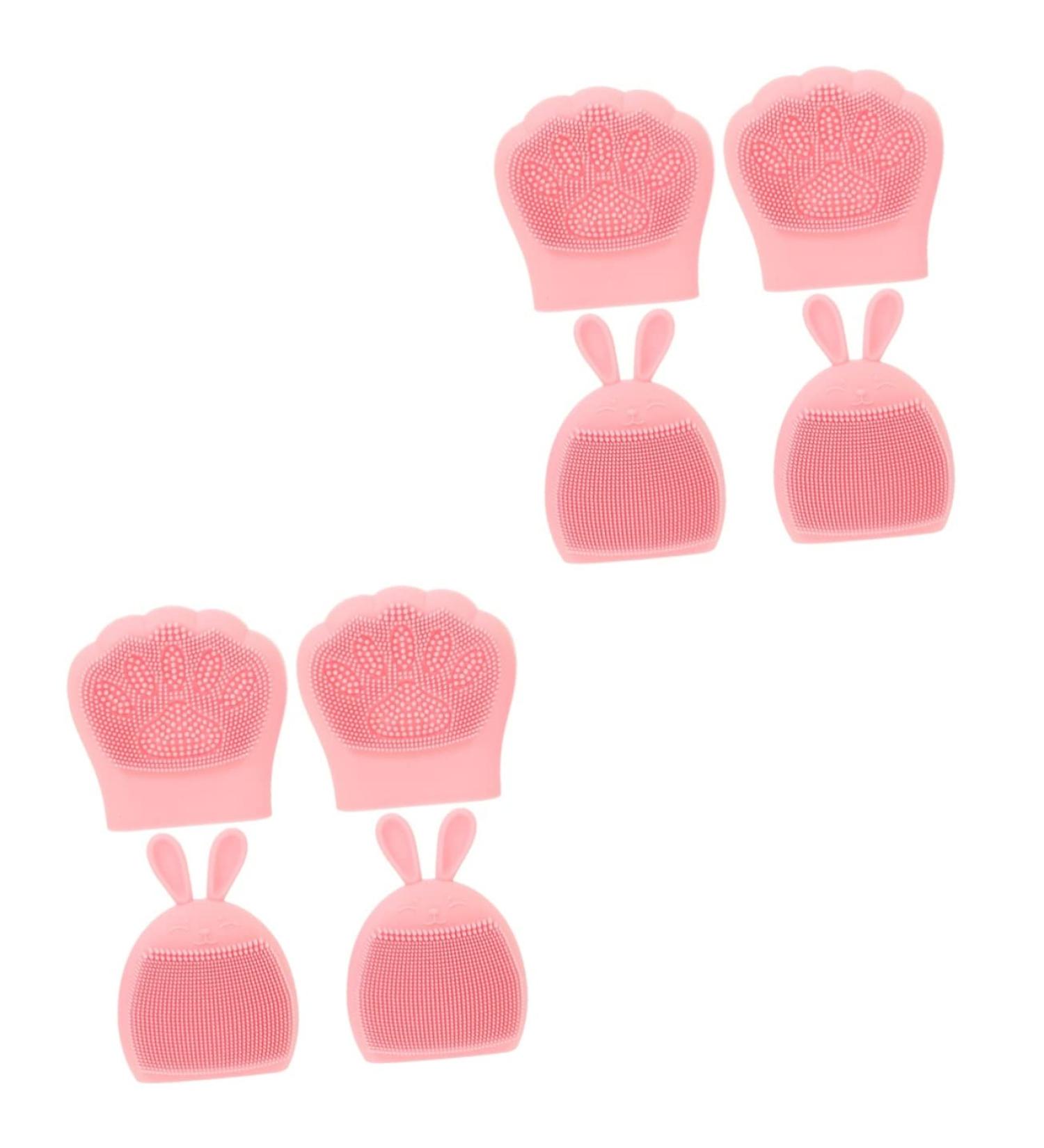 minkissy 8 Pcs Rabbit Ears Facial Brush Silicone Face Scrubber for Women Facial Cleansing Pads Facial Cleansing Brush Lady Facial Brush Face Brush Pink Detergent Miss Portable Silica Gel Light Pinkx2pcs 7.5x7.5cmx2pcs - Buy Online on SooperMarket.com