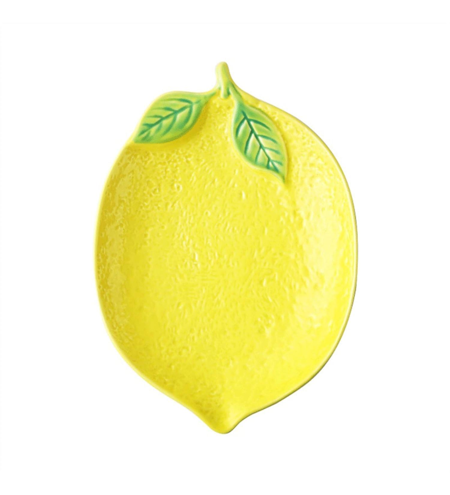 Serving Plates Lemon Shaped Ceramic Dinner Plate Lovely Fruit Plate Household Tableware Personalized Breakfast Dinner Plate Kitchenware Large for Appetizer Dinner and Desserts - Buy Online on SooperMarket.com