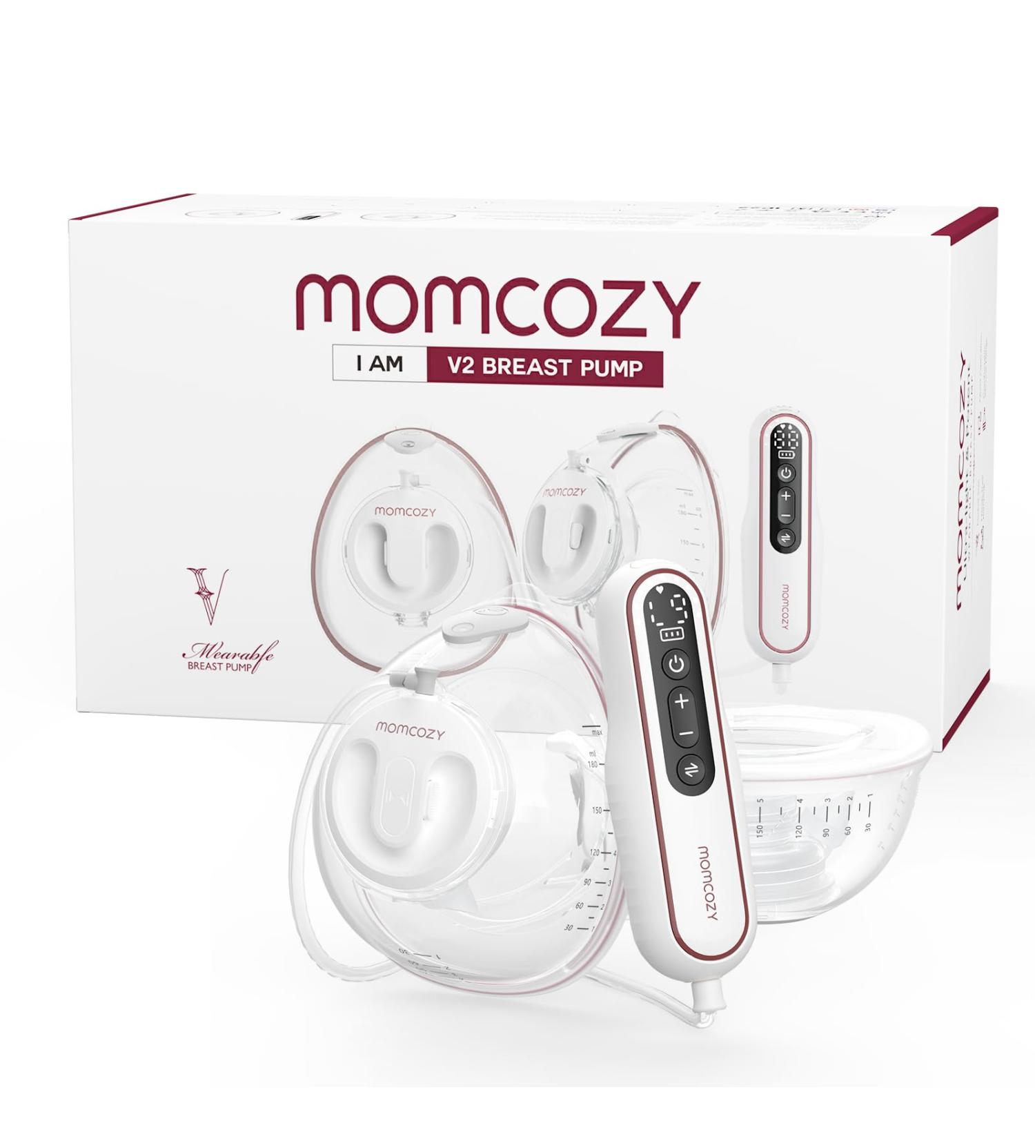 MomcoZy Ultra-Light Milk Pump V2 | Portable Double Electric Pump 27 Combinations Low-Noise & Pain-Free | Dusty Rose Flanges 17/19/21/27 mm - Best for On-the-Go Moms - Buy Online on SooperMarket.com