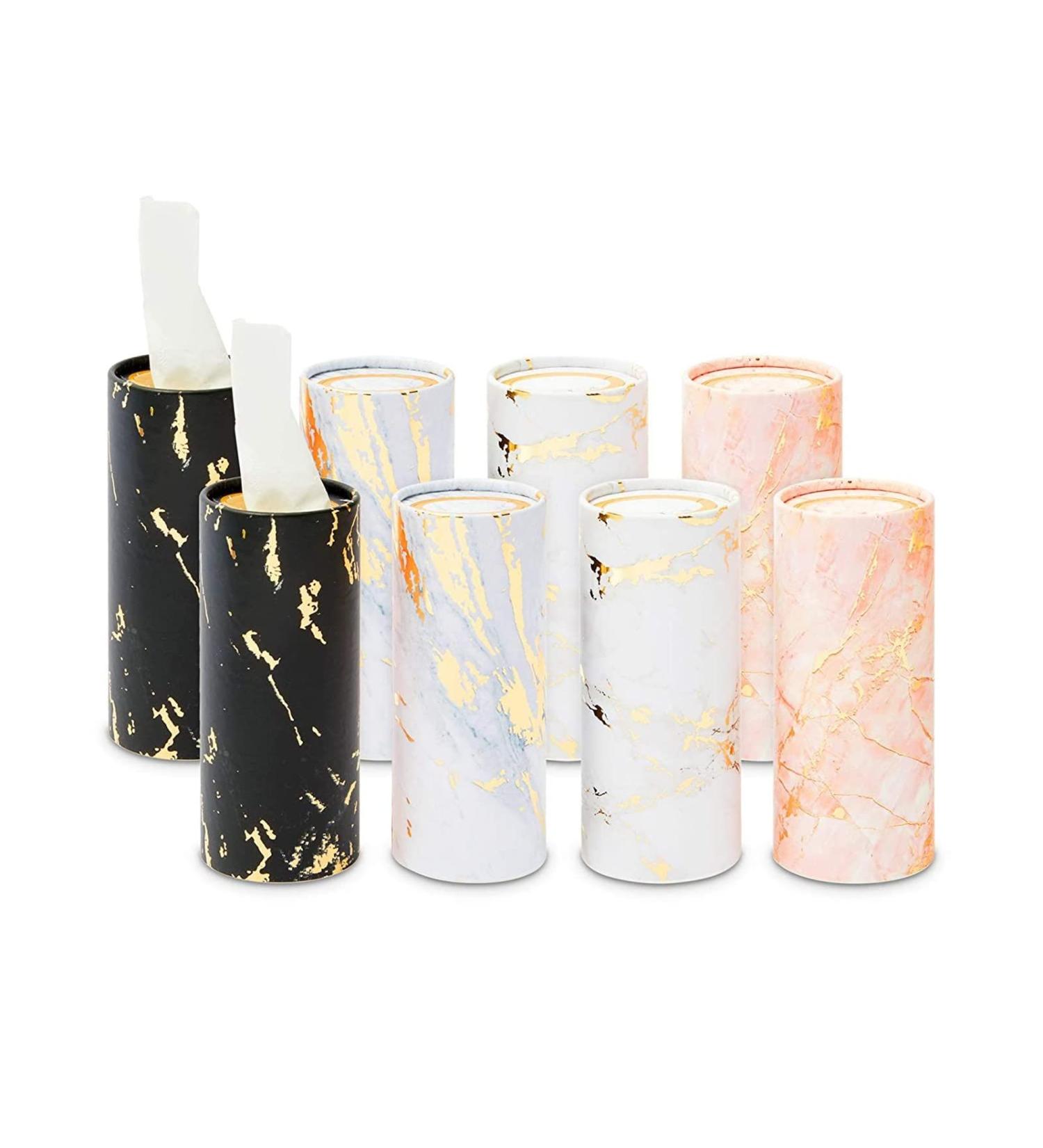 Marble Design Cylinder Tissue Boxes 400 Wipes - Set of 8 Packs - Buy Online on SooperMarket.com