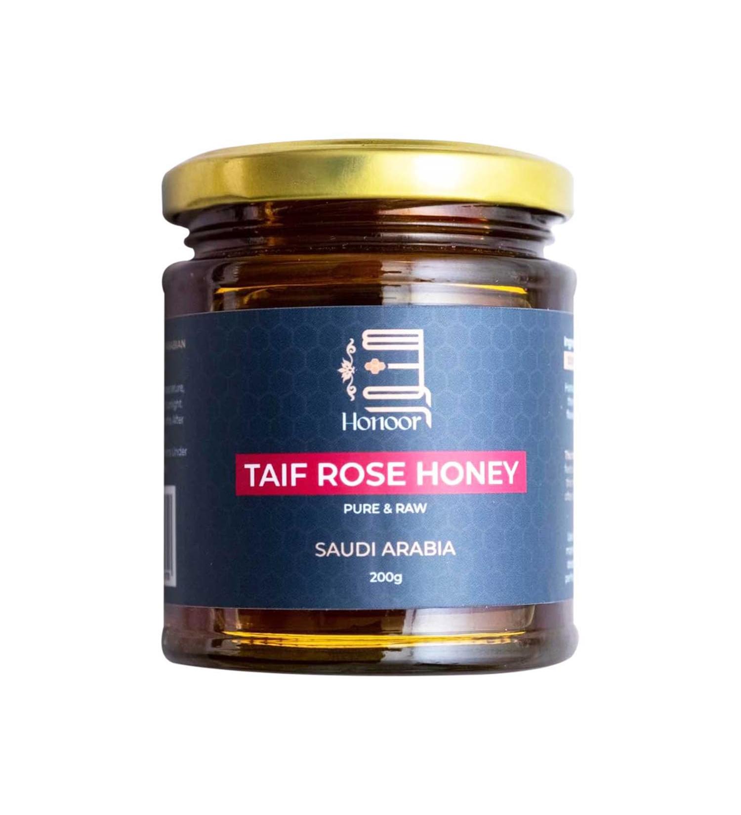 Honoor Taif Rose Honey 200g | Natural Unfiltered Pure Raw Honey in Glass Jar - Buy Online on SooperMarket.com