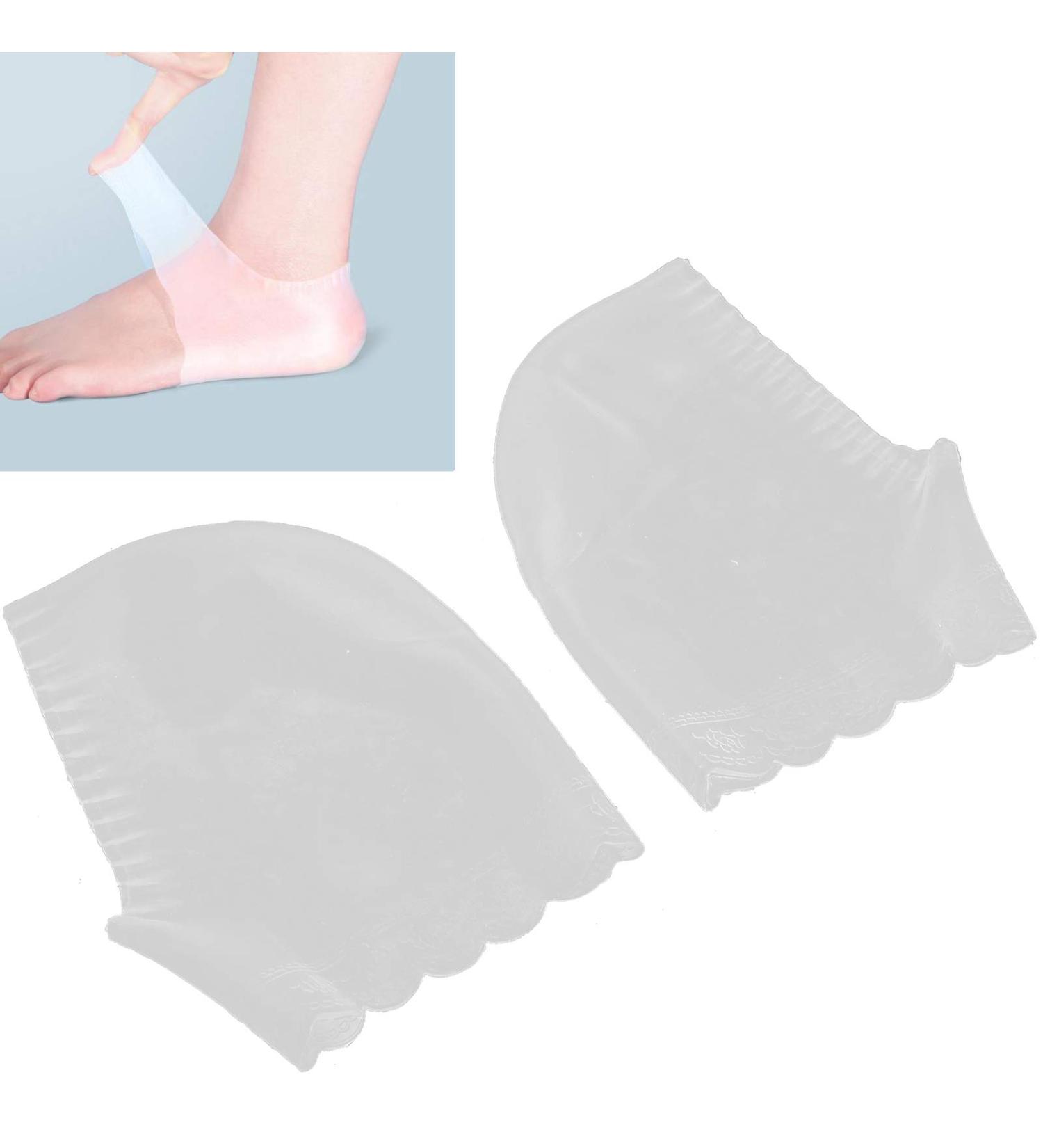 Moisturizing Gel Jersey Socks for Dry Cracked Feet - Silicone Heel Cushion Inserts for Men & Women - Buy Online on SooperMarket.com
