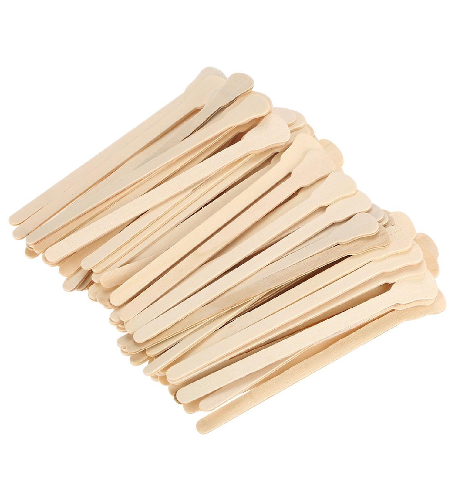 100pcs Disposable Wax Spatulas | Wooden Hair Removal Applicators | Cosmetic Wax Sticks for Smooth Skin - Buy Online on SooperMarket.com