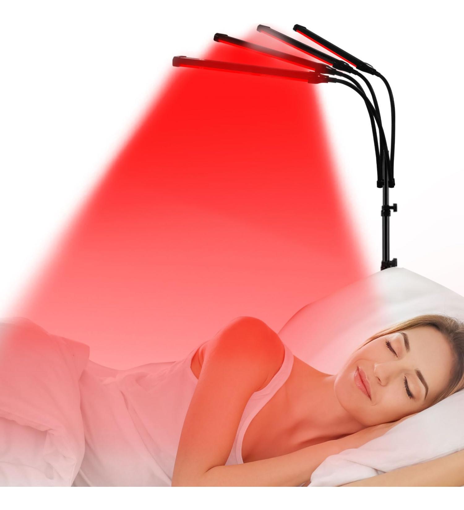 Devowellte Red Light Lamp 180LEDs Near Infrared Light Lamp with Stand Adjustable Angle & Brightness & Height Red Lamp at Home and Office - Buy Online on SooperMarket.com