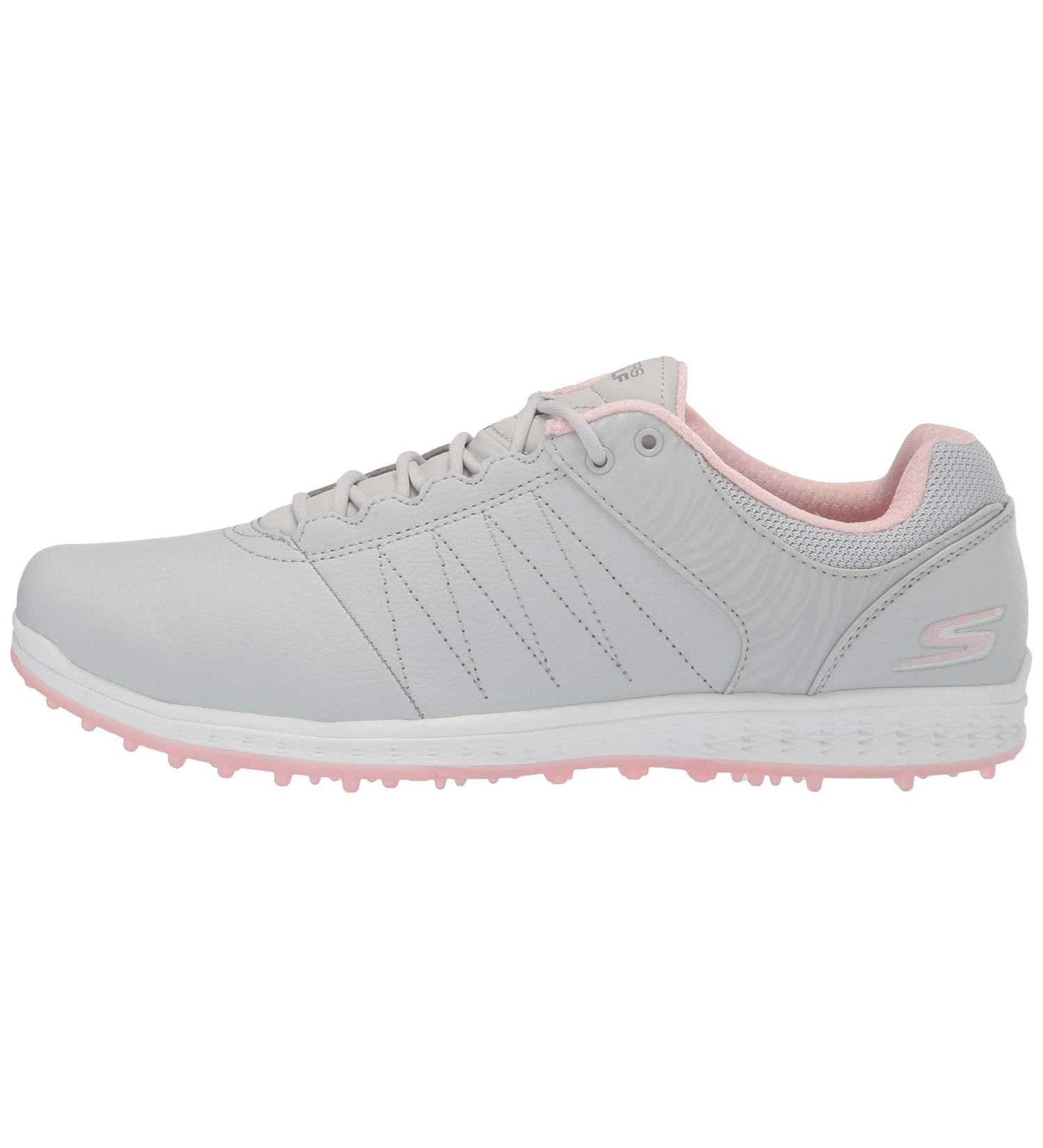 Skechers Women's Go Golf Pivot Spikeless Golf Shoe - 39.5 EU - Light Grey Pink | International Shipping Available - Buy Online on SooperMarket.com