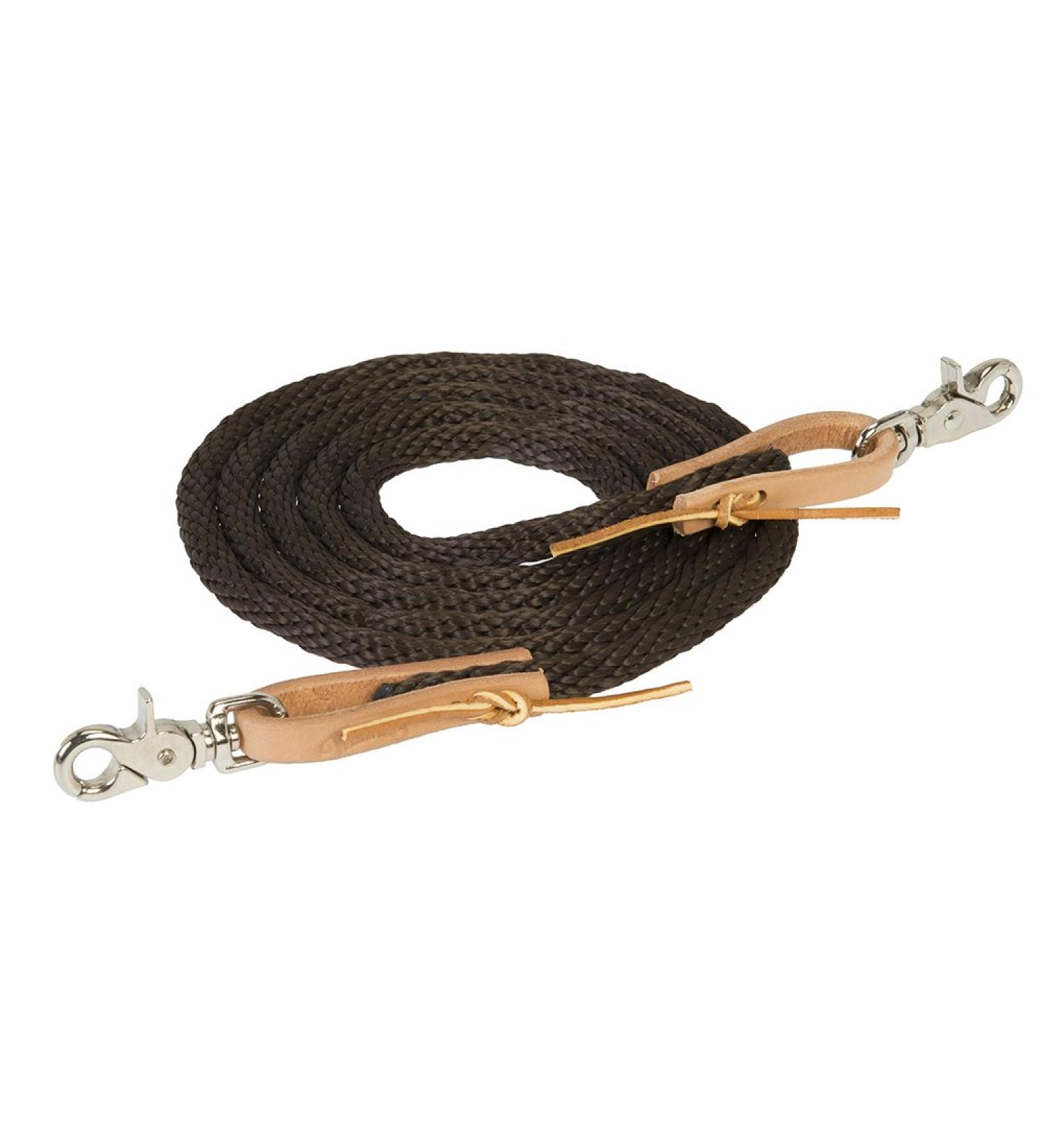 WEAVER Leather Drawstring Reins 3/8" x 8' Brown