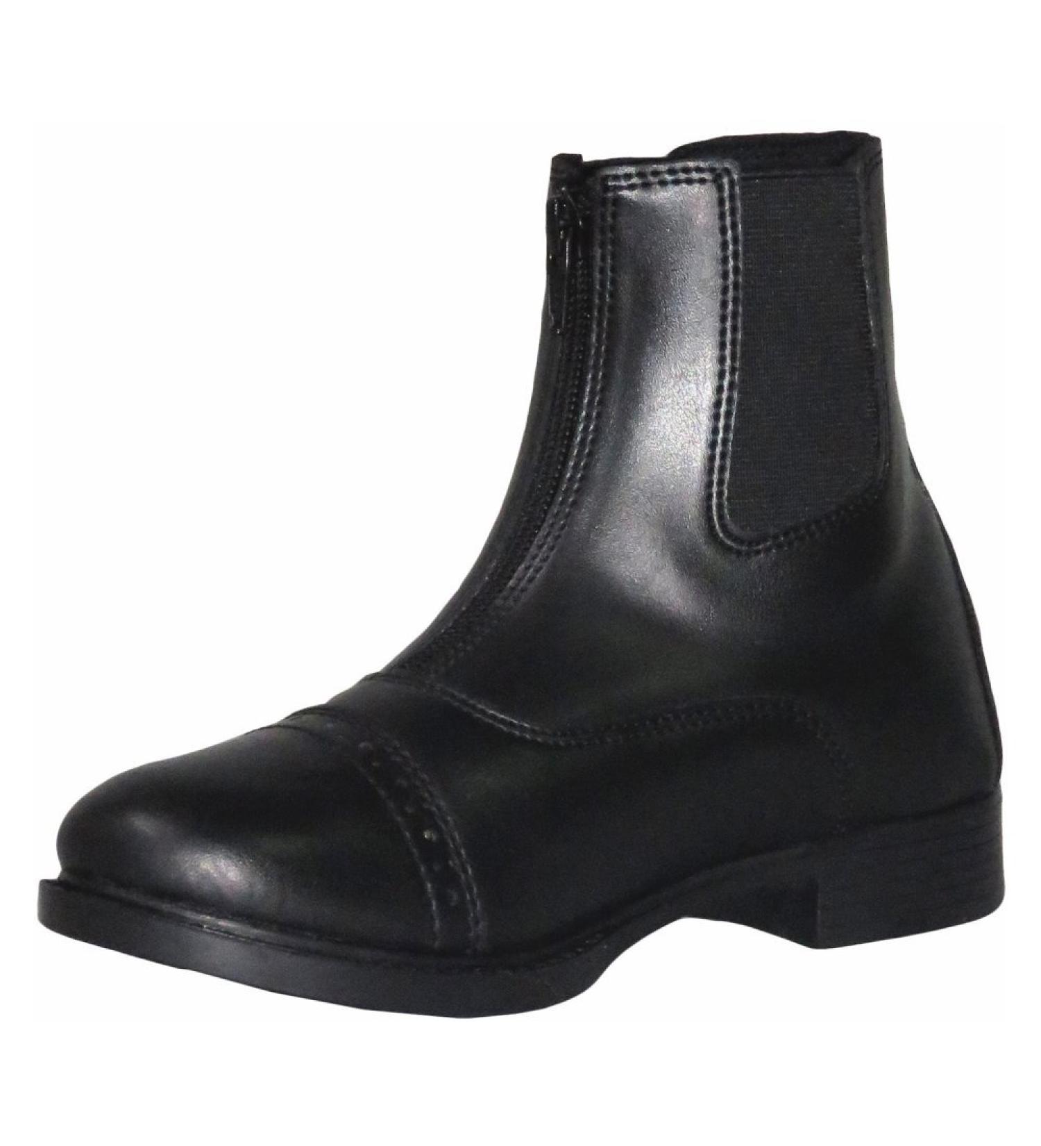 TuffRider Children's Starter Lite Front Zip Paddock Boots Black 4