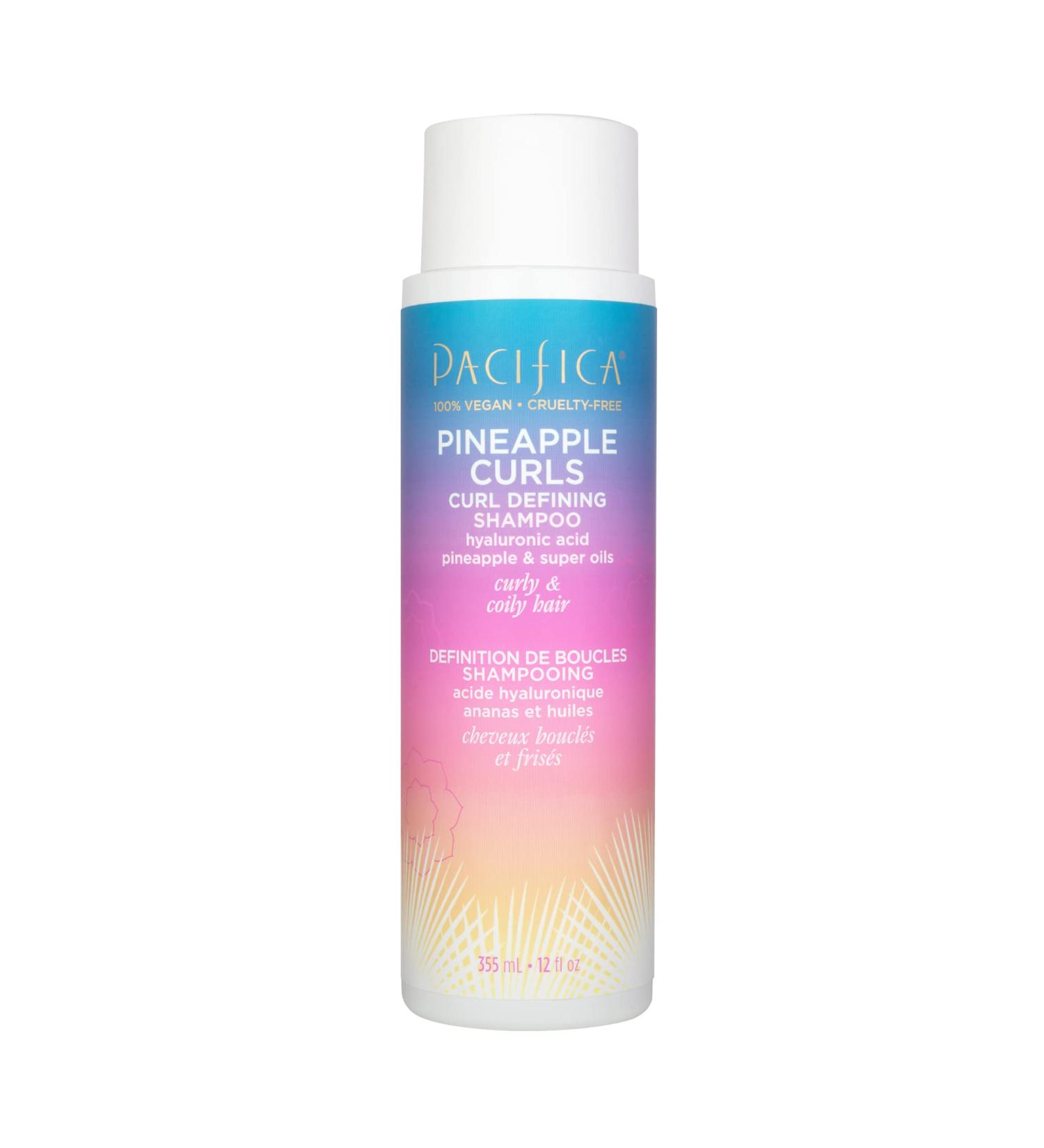 Pacifica Beauty Pineapple Curls Curl Enhancing Shampoo for Curly, Coily & Textured Hair - Hyaluronic Acid + Argan Oil, Fresh Pineapple Scent - Silicone Free, Vegan & Cruelty Free - Buy Online on SooperMarket.com