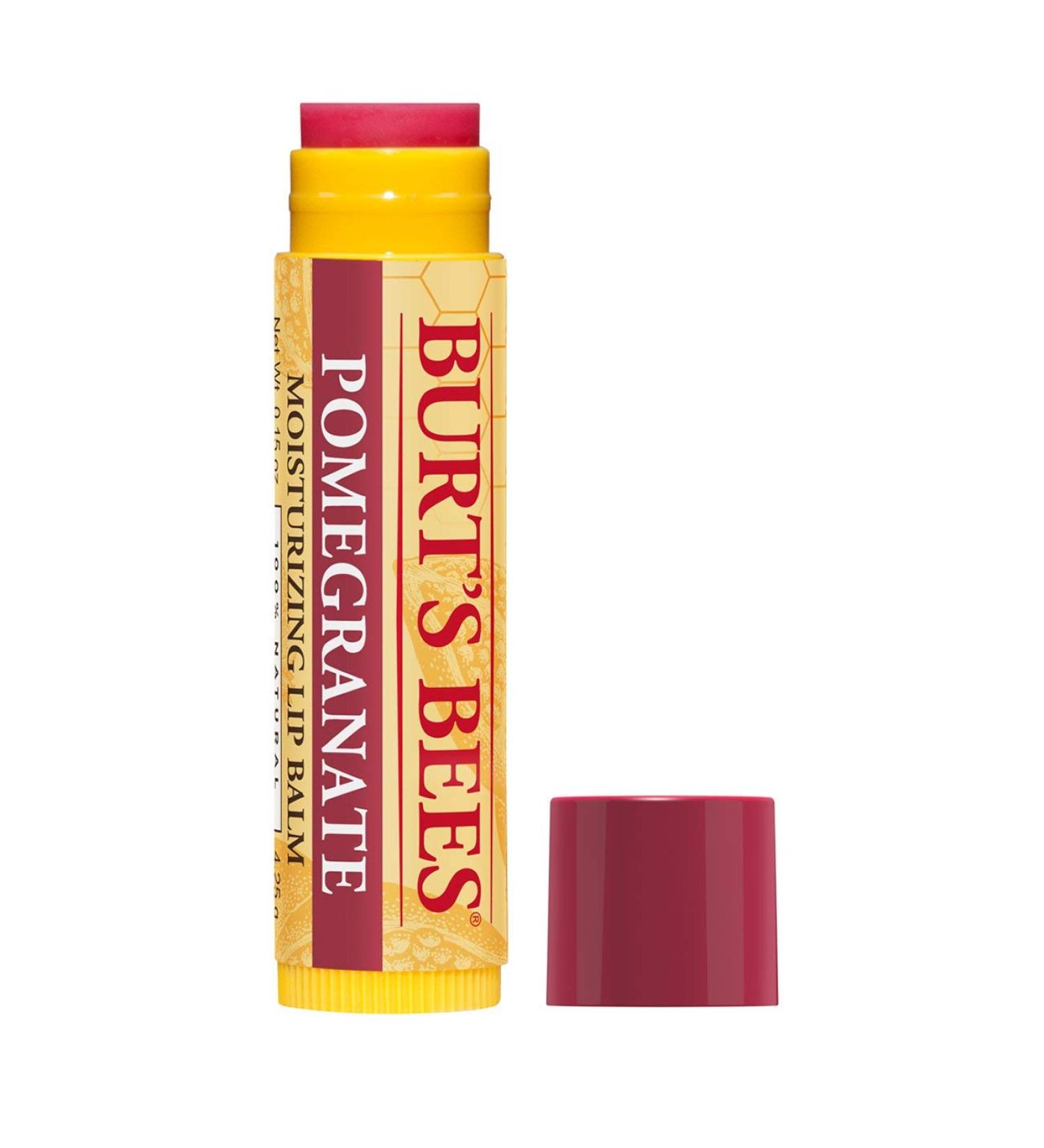 Buy Burt's Bees Pomegranate Lip Balm 4.25g | Hydrating Natural Lip Care | International Shipping Available - Buy Online on SooperMarket.com