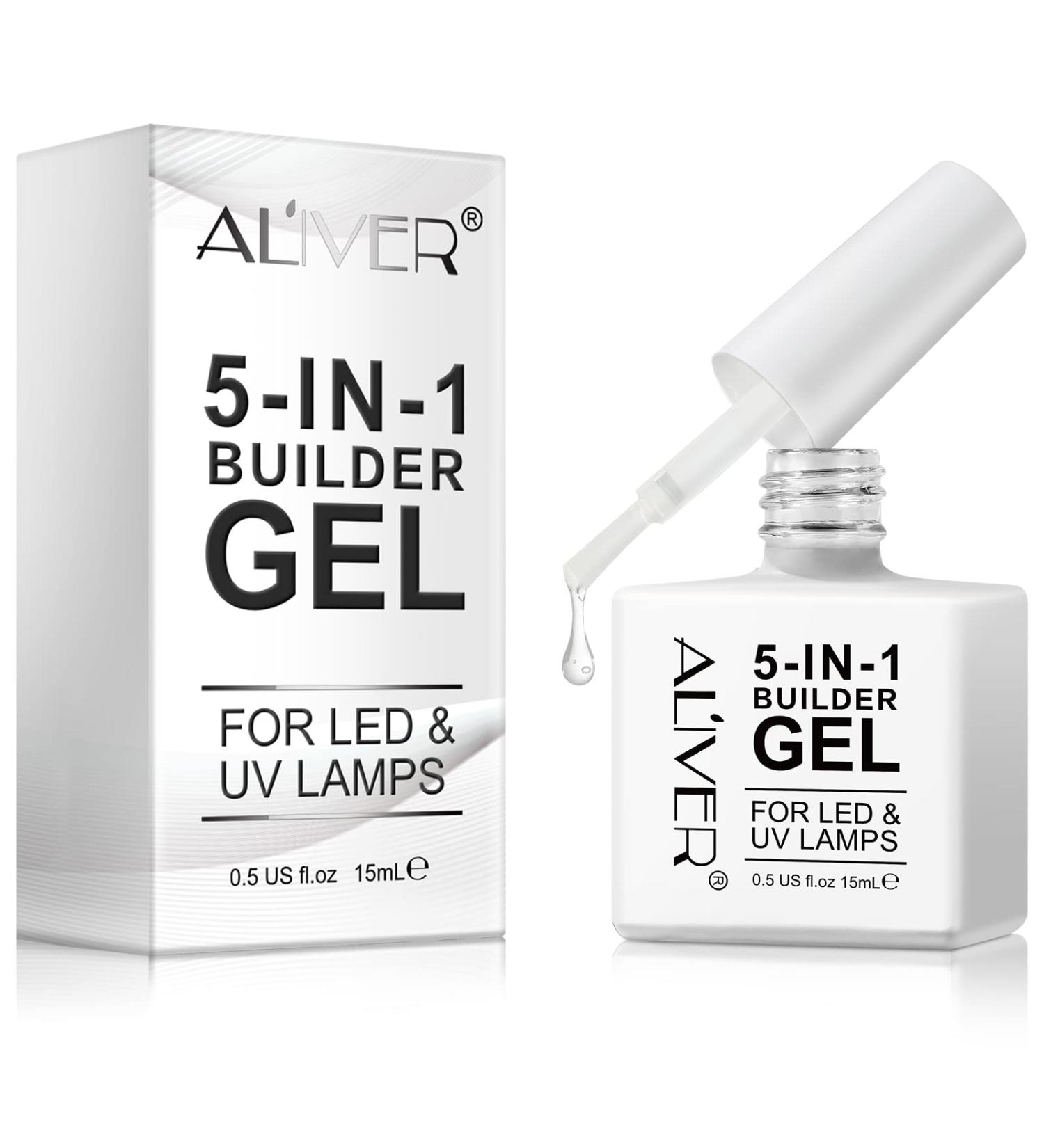 5-in-1 Clear Builder Gel for Nails - Professional UV/LED Strengthener for Nail Art and Manicures - Buy Online on SooperMarket.com