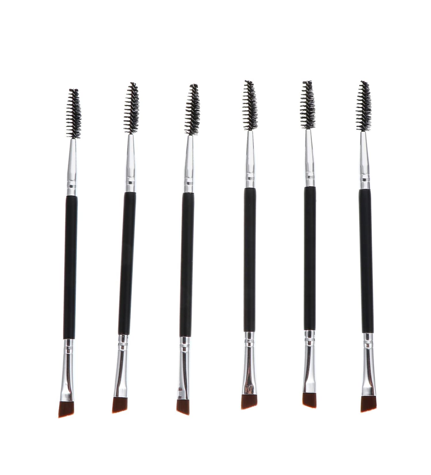 6pcs Eyebrow Brush Set - Eyebrow Spoolie Angled Brush & Mascara Grooming Tool for Perfect Eyebrows | Shop Internationally - Buy Online on SooperMarket.com
