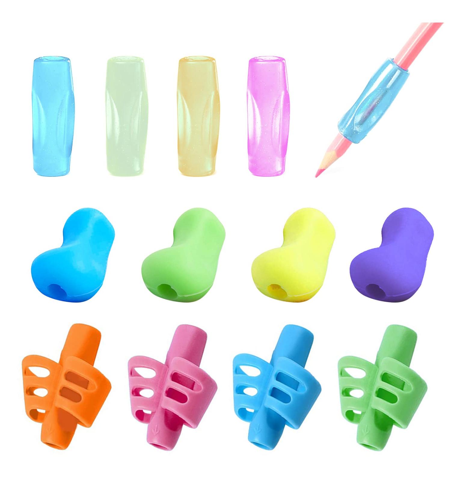 Buy Bozily 12-Piece Ergonomic Pencil Handles - Perfect Pen Holders for Kids & Adults | Improve Handwriting - Buy Online on SooperMarket.com