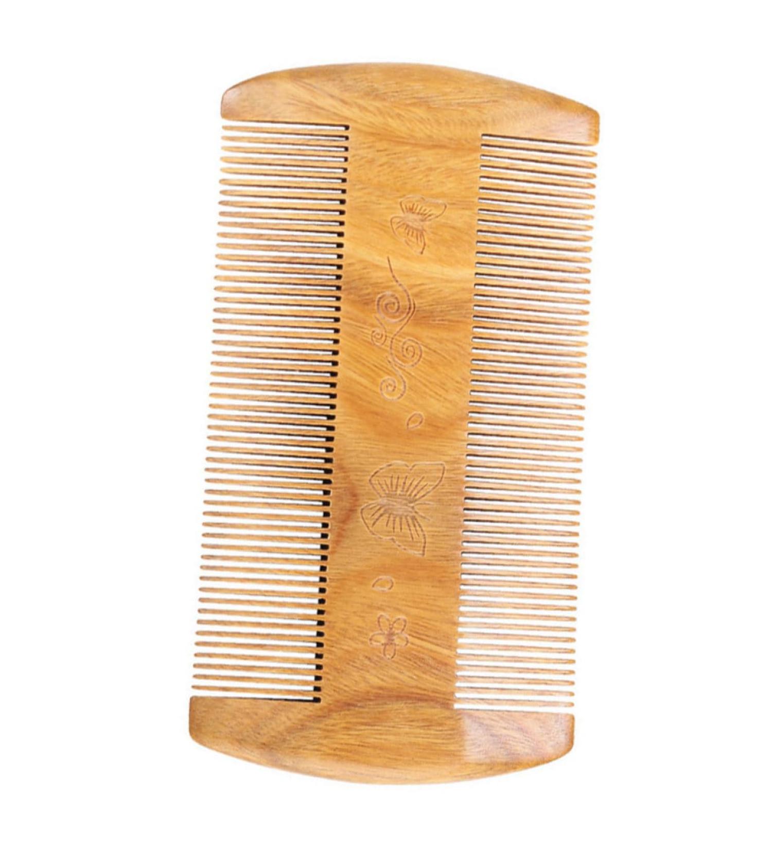 Beaupretty Green Sandalwood Beard Comb - Pocket Travel Mustache Brush for Men - Buy Online on SooperMarket.com