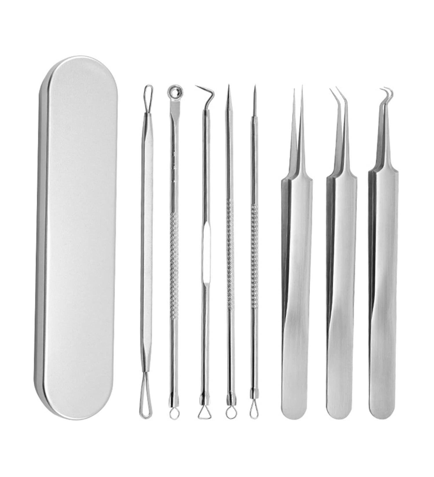 Schwarzkopf Acne Pin Set - 8-Part Stainless Steel Clips for Beauty Salon & Home Use - 1 Pack Silver - Buy Online on SooperMarket.com