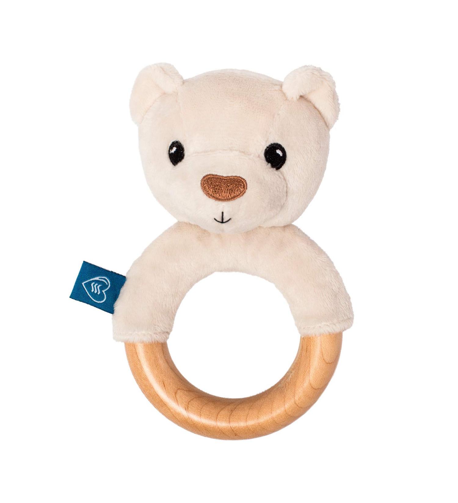 Whisbear Eco Bear Baby Teether - Natural Wooden Teething Aid for Babies | Safe & Eco-Friendly Teething Solution - Buy Online on SooperMarket.com