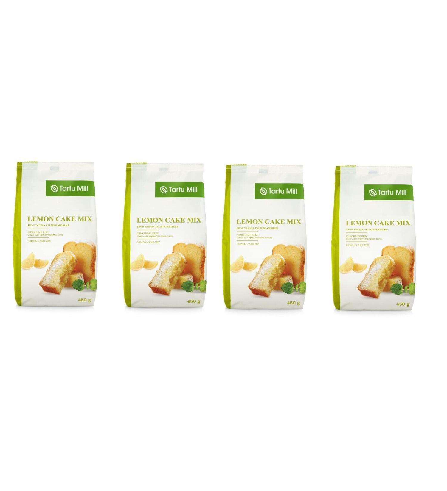 4x 450g PREMIUM QUALITY LEMON CAKE MIX EASY TO USE FROM TARTU MILL 1.8kg | Just add Water or Milk - Buy Online on SooperMarket.com