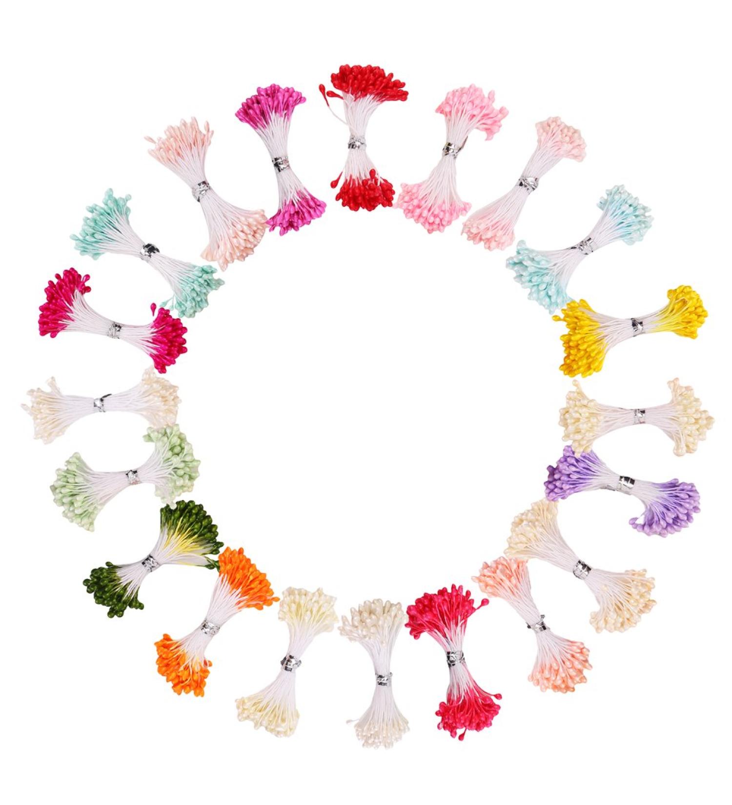 DECORA 20 Bundles 1700 Pieces 3mm Pearl Flower Stamen - Assorted Colors for Card Making Decoration - Buy Online on SooperMarket.com