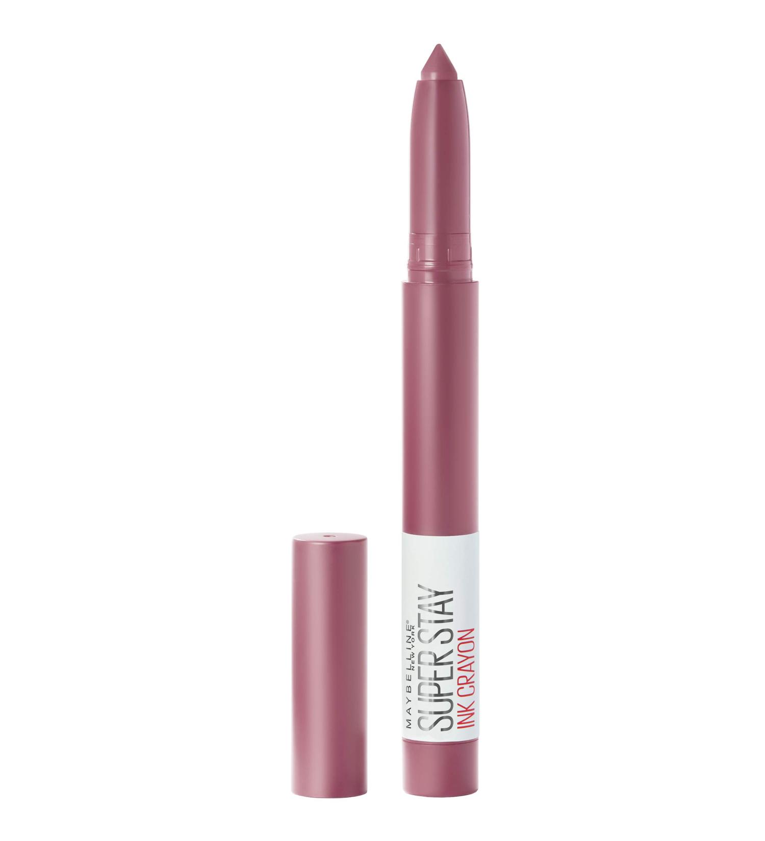 Maybelline Super Stay Ink Crayon Lipstick - Stay Exceptional Purple Beige, 8HR Longwear Matte Lip Crayon - 0.04 oz - Buy Online on SooperMarket.com